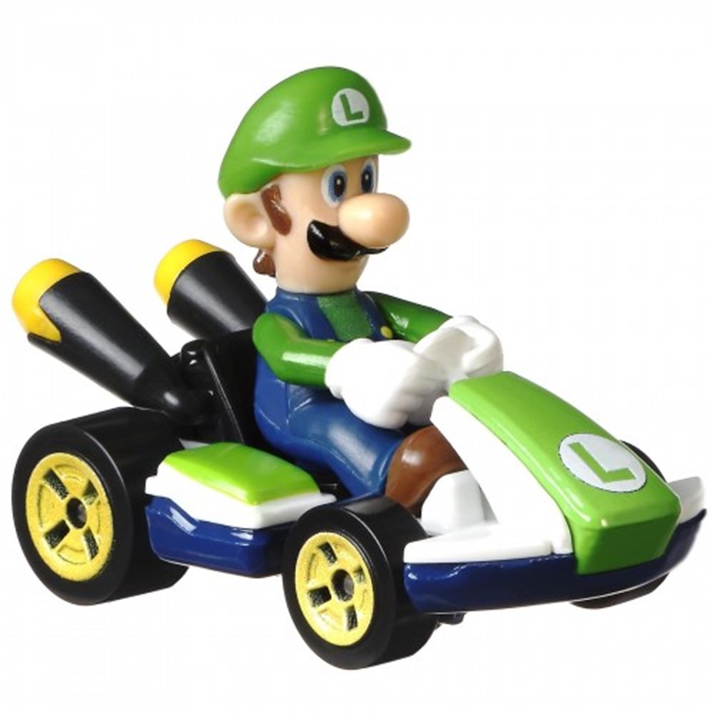 Hot Wheels Oyun Setleri, Hot Wheels, Hot Wheels Mario Kart Karakter Araçlar GBG25 GLP37 Luigi