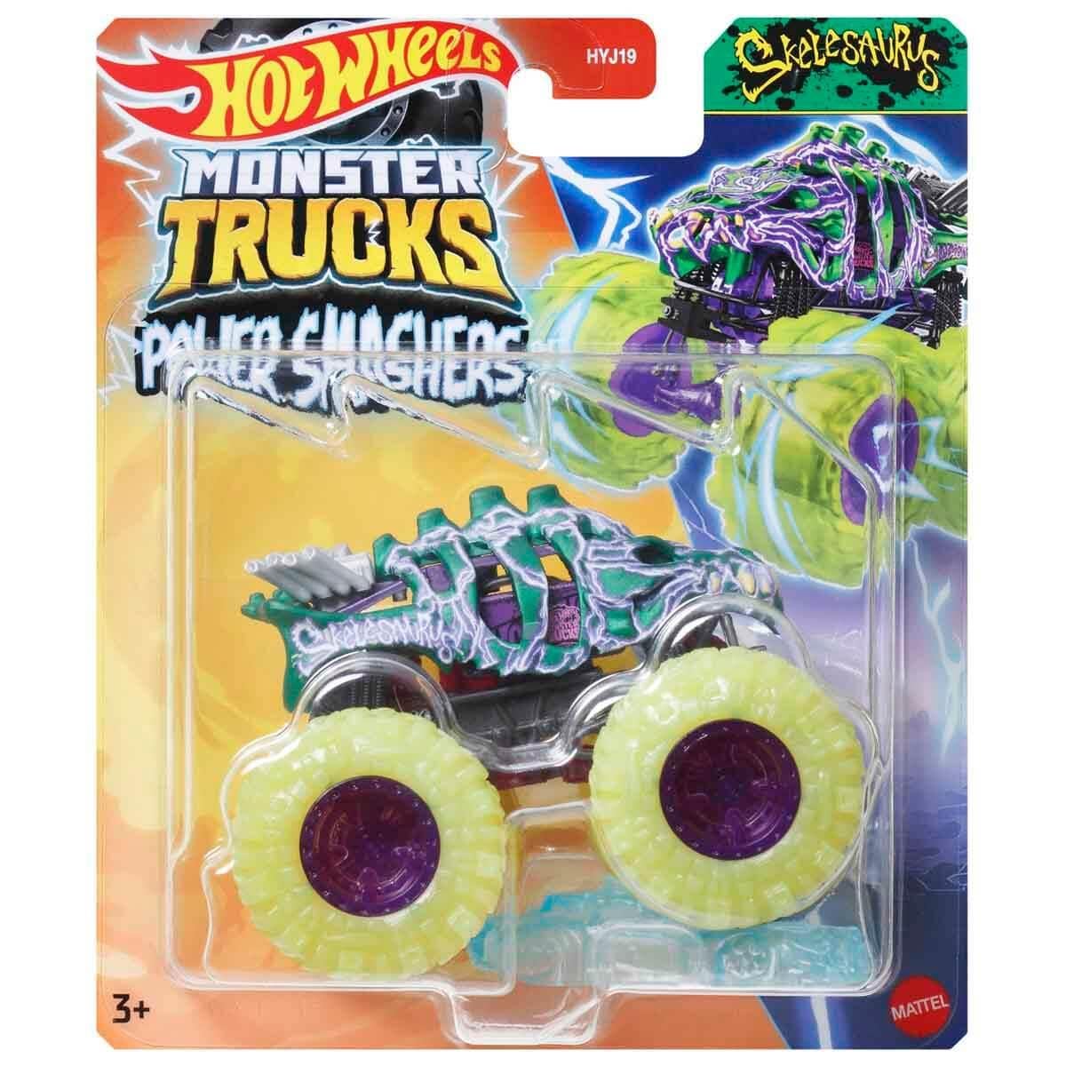 Hot Wheels Oyun Setleri, Hot Wheels, Hot Wheels Monster Trucks Power Smashers HYJ19 HYJ27 Skelesaurus