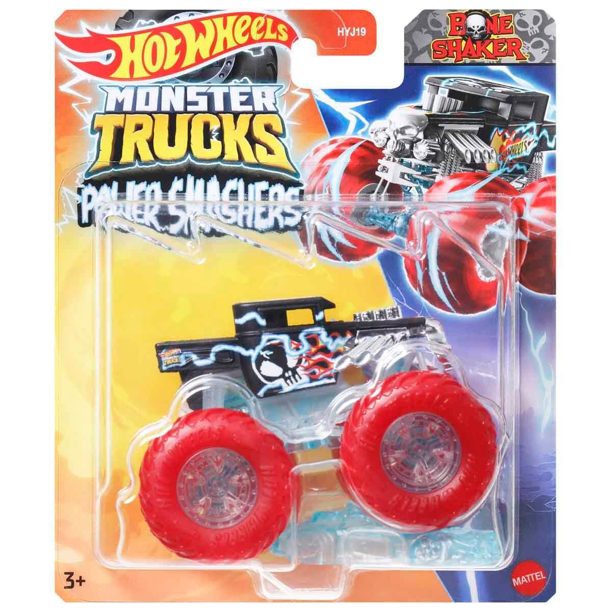 Hot Wheels Oyun Setleri, Hot Wheels, Hot Wheels Monster Trucks Power Smashers HYJ19 HYJ20 Bone Shaker