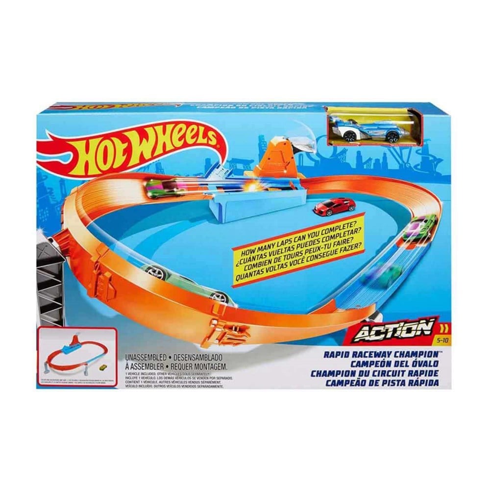 Hot Wheels Oyun Setleri, Hot Wheels, Hot Wheels Şampiyonluk Parkuru Yarış Pisti GBF81 GJM75 Rapid Raceway Champion