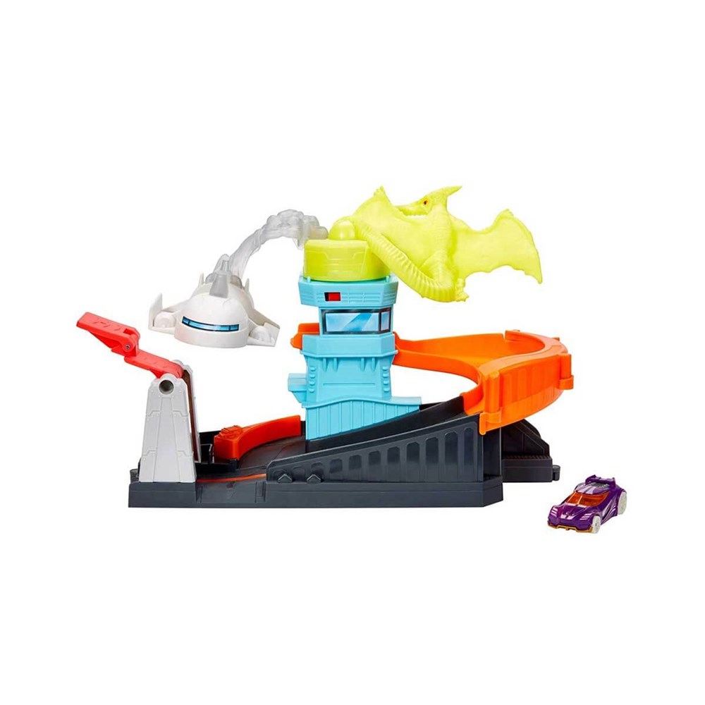 Hot Wheels Oyun Setleri, Hot Wheels, Hot Wheels Şehirde Yaratık Macerası Oyun Seti Serisi FNB05 GBF94 Ptero Port Attack