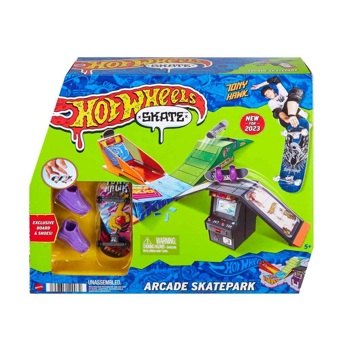 Hot Wheels Oyun Setleri, Mattel, Hot Wheels Skate Parmak Kaykay Macerasına Başlangıç Seti HGT91 HMJ98 Arcade Skatepark