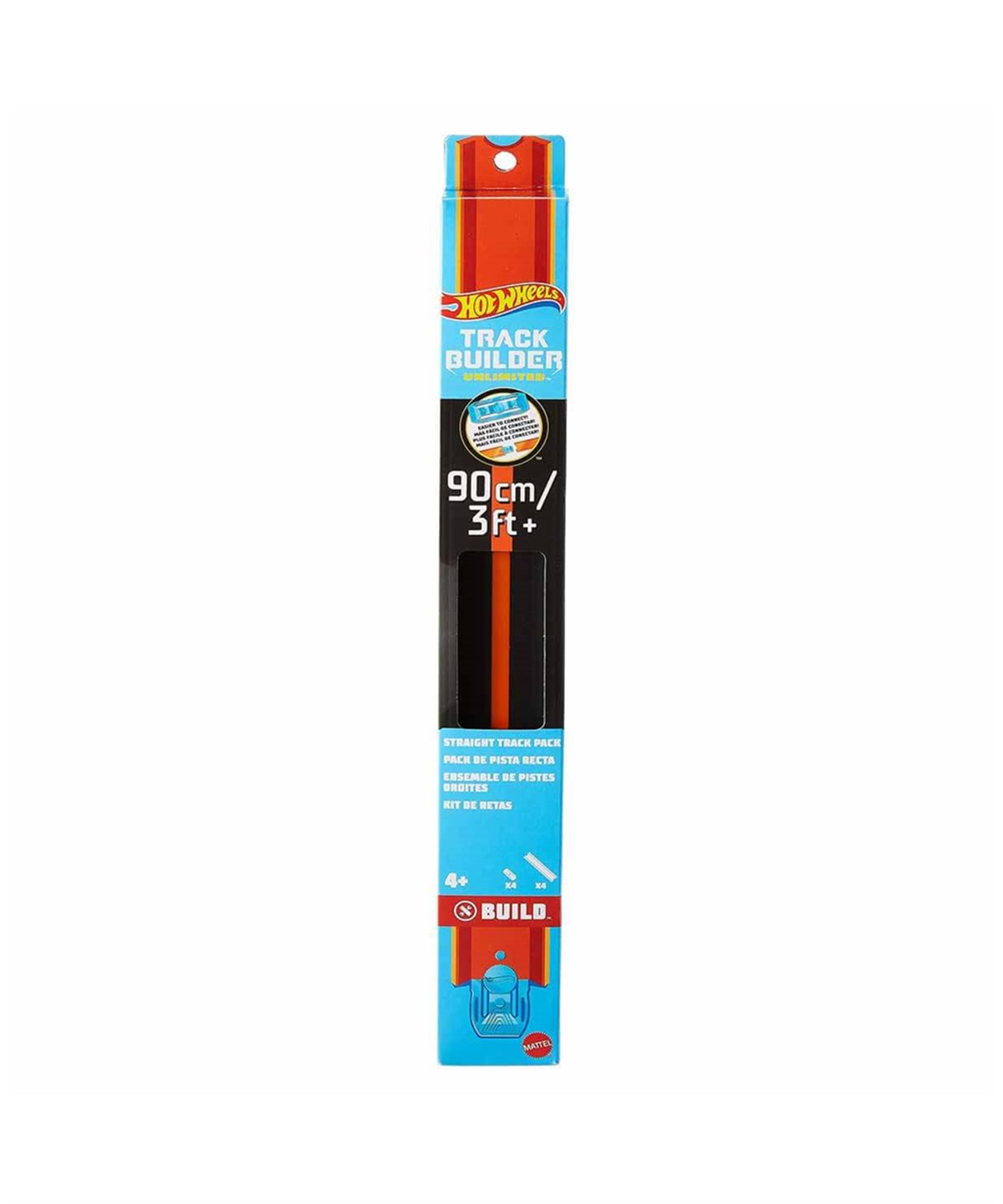 Hot Wheels Oyun Setleri, Hot Wheels, Hot Wheels Track Builder Unlimited Düz Pist Seti HGK07 HGK08 Siyah