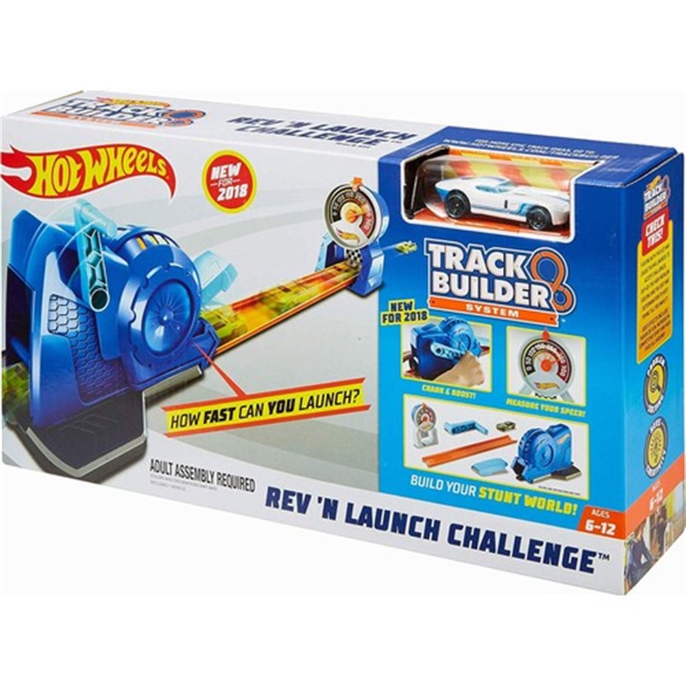 Hot Wheels Oyun Setleri, Hot Wheels, Hot Wheels Track Builder Fırlatıcılı Yarış Seti FLL02
