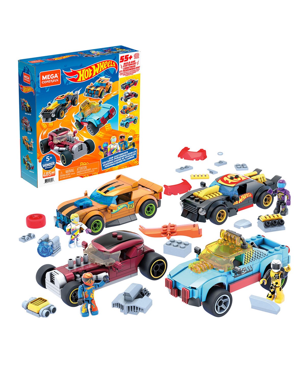 Hot Wheels Oyun Setleri, Hot Wheels, MEGA Monster Trucks Aksesuarlı Dörtlü Araç Seti GVM13