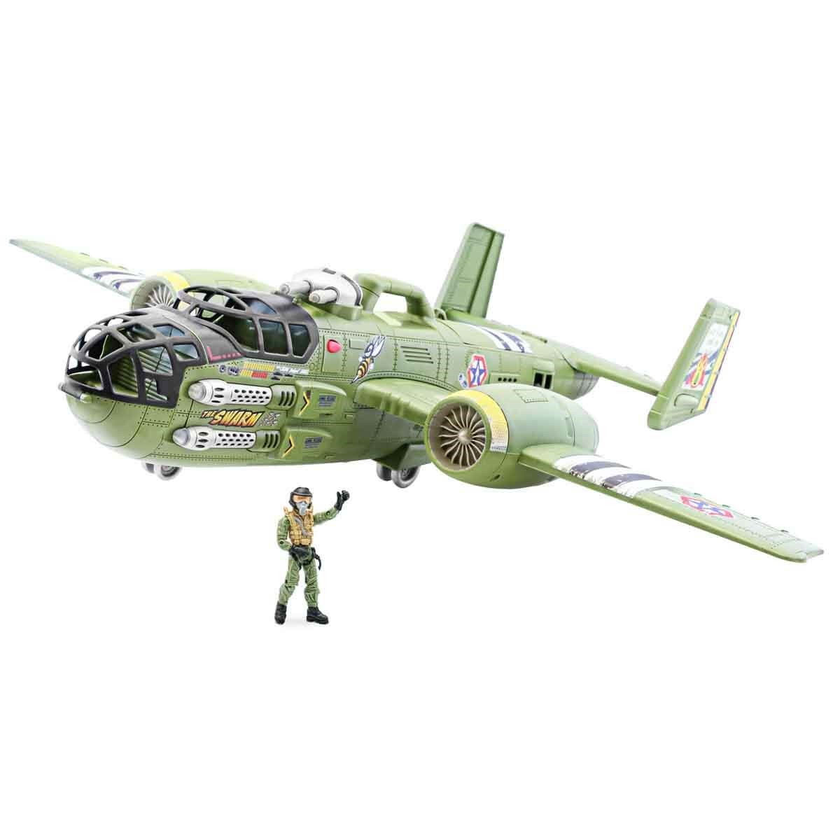 Kılıç Kalkan ve Asker Setleri, Sunman, Sesli ve Işıklı The Corps Universe Beast Bomber Askeri Uçak 89 cm