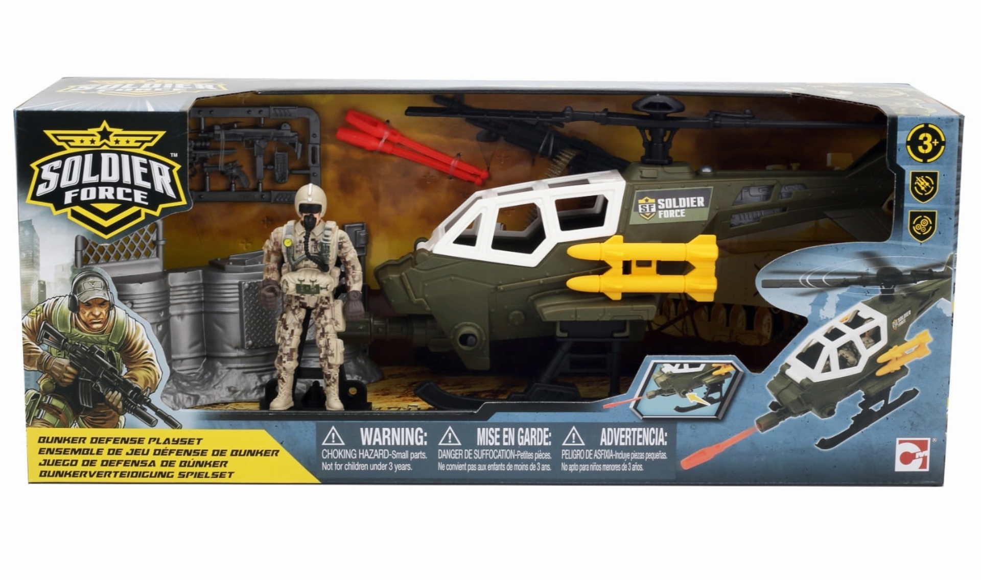 Kılıç Kalkan ve Asker Setleri, Sunman, Soldier Force Rapidfire Askeri Araçlı Oyun Seti 53125 Helikopter