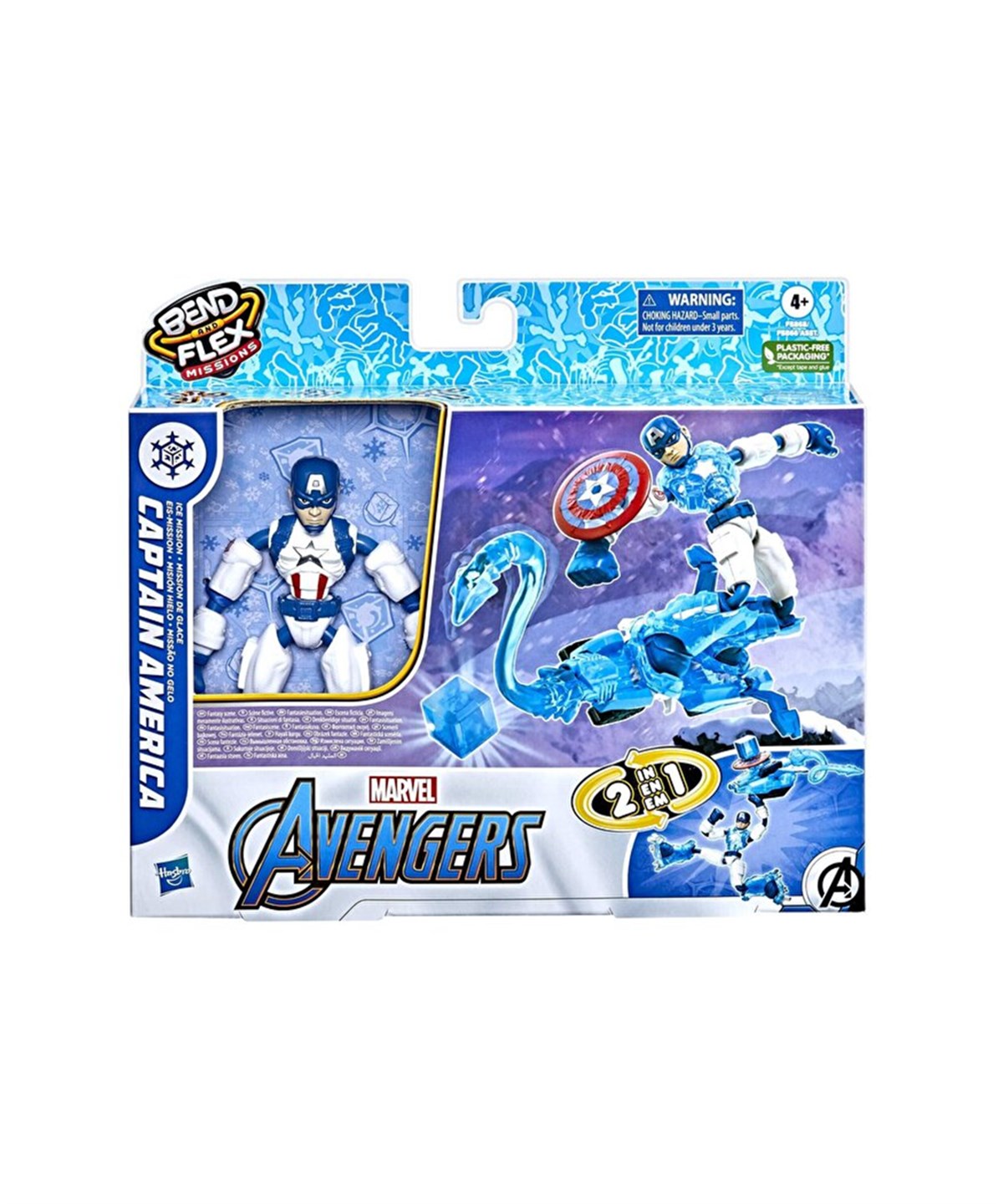 Kolleksiyon Karakterleri, AVENGERS, Avengers Bend Flex Missions Captain America Buz Görevi F5868