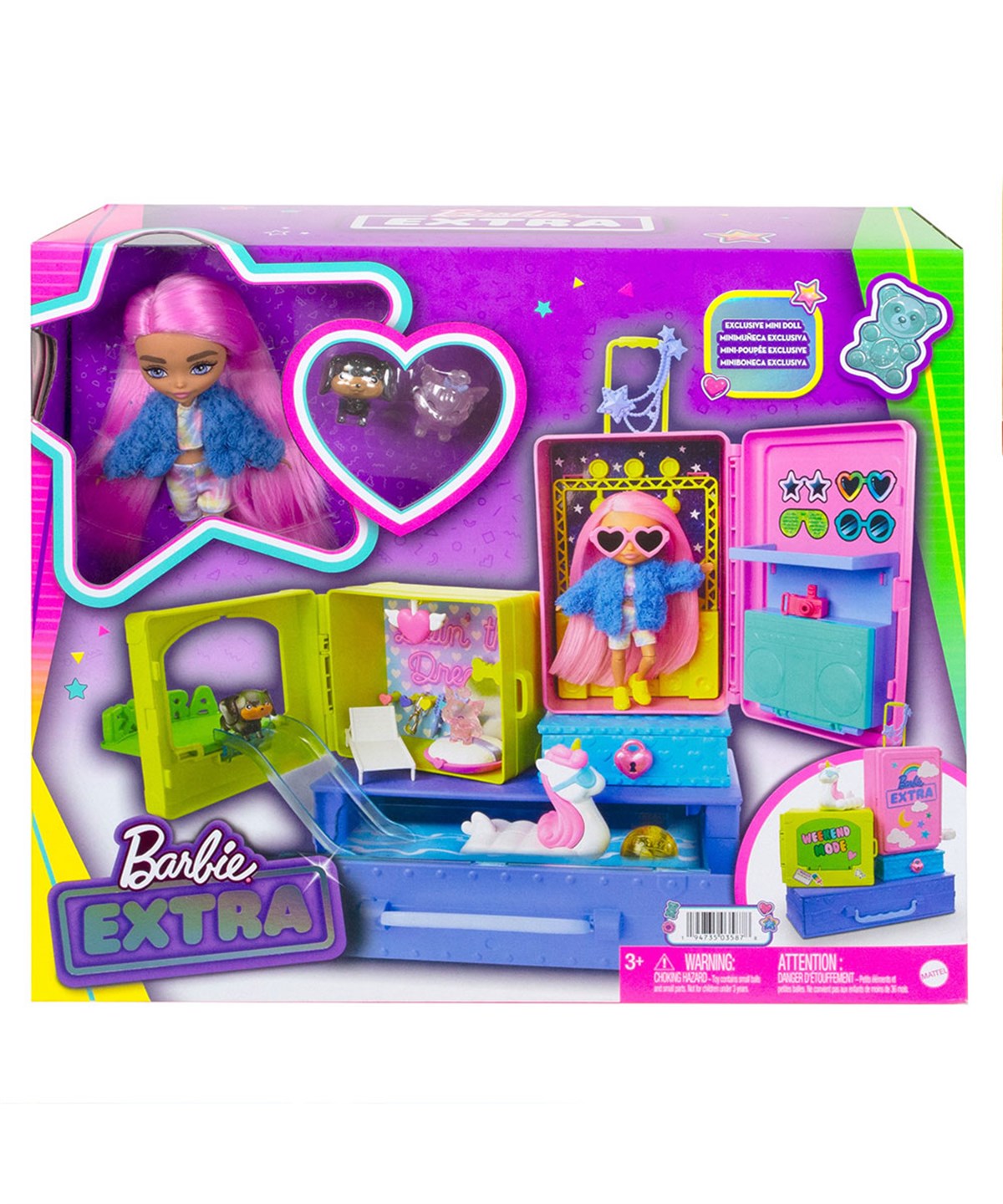 Kolleksiyon Karakterleri, Barbie, Barbie Extra Mini ve Hayvan Dostlarının Seyahat Maceraları HDY91