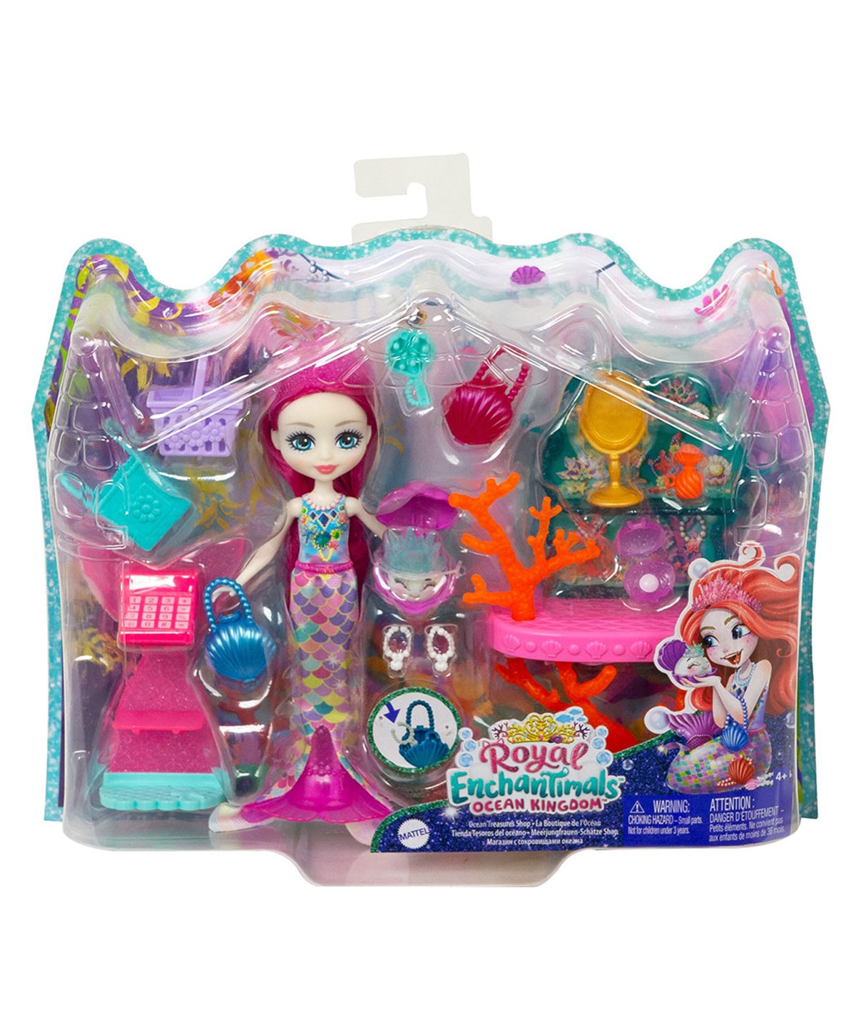 Kolleksiyon Karakterleri, Enchantimals, Enchantimals Eğlenceli Oyun Setleri Serisi GJX35 HCF71 Okyanus Hazineleri Mağazası