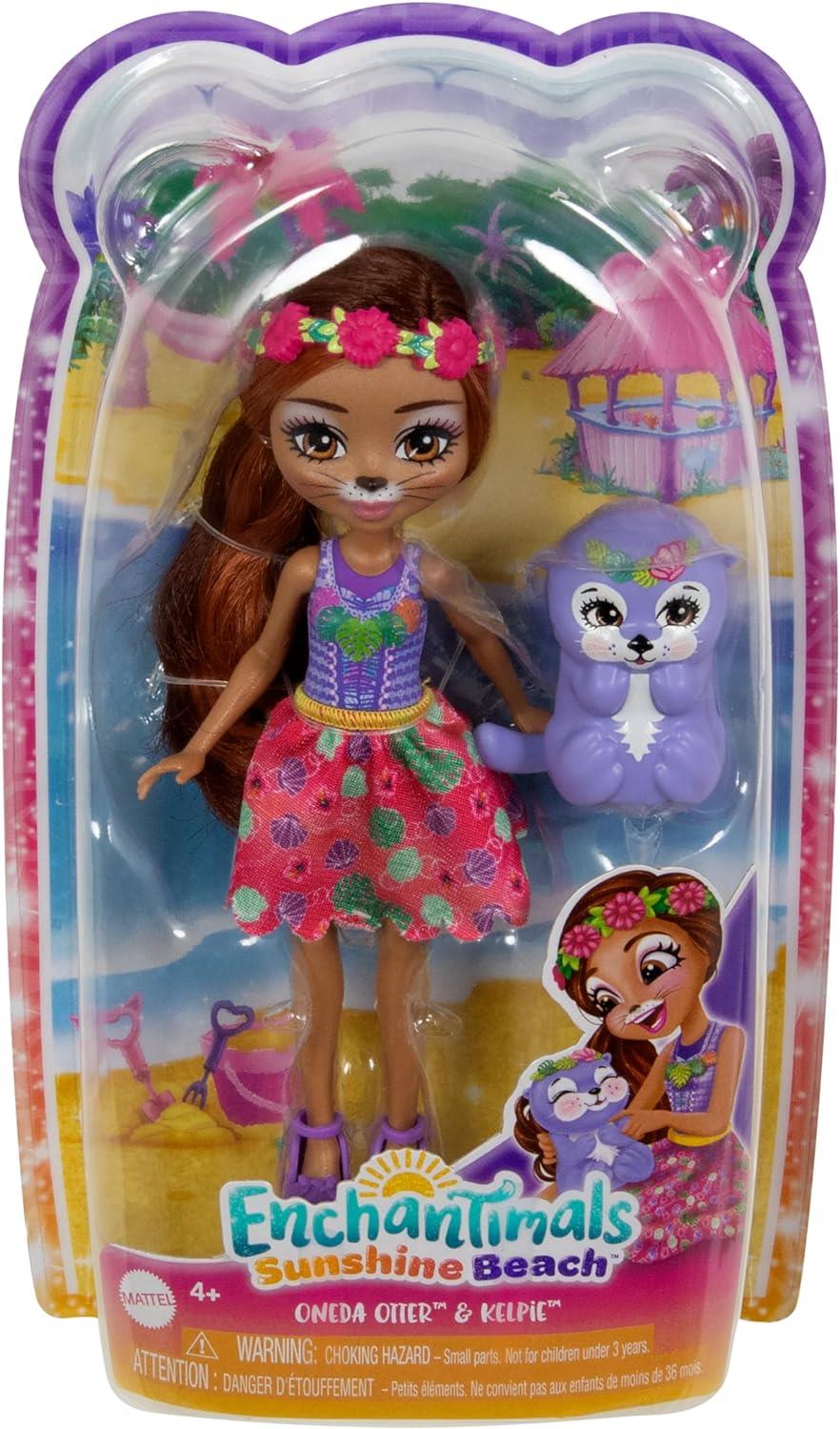 Kolleksiyon Karakterleri, Enchantimals, Enchantimals Karakter Bebekler FNH22 HXB98 Oneda Otter & Kelpie