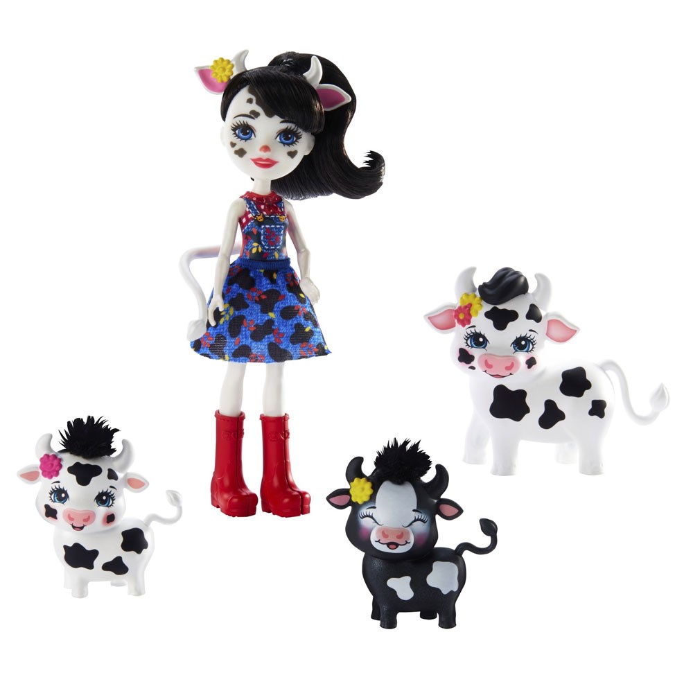 Kolleksiyon Karakterleri, Enchantimals, Enchantimals Bebek Ve Hayvan Arkadaşları Cambrie Cow & Ricotta GJX43 GJX44