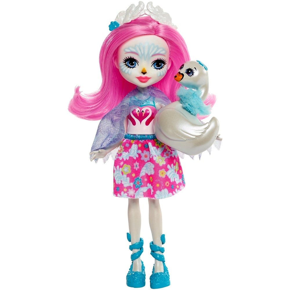 Kolleksiyon Karakterleri, Enchantimals, Enchantimals Karakter Bebekler FNH22 FRH38 Saffi Swan