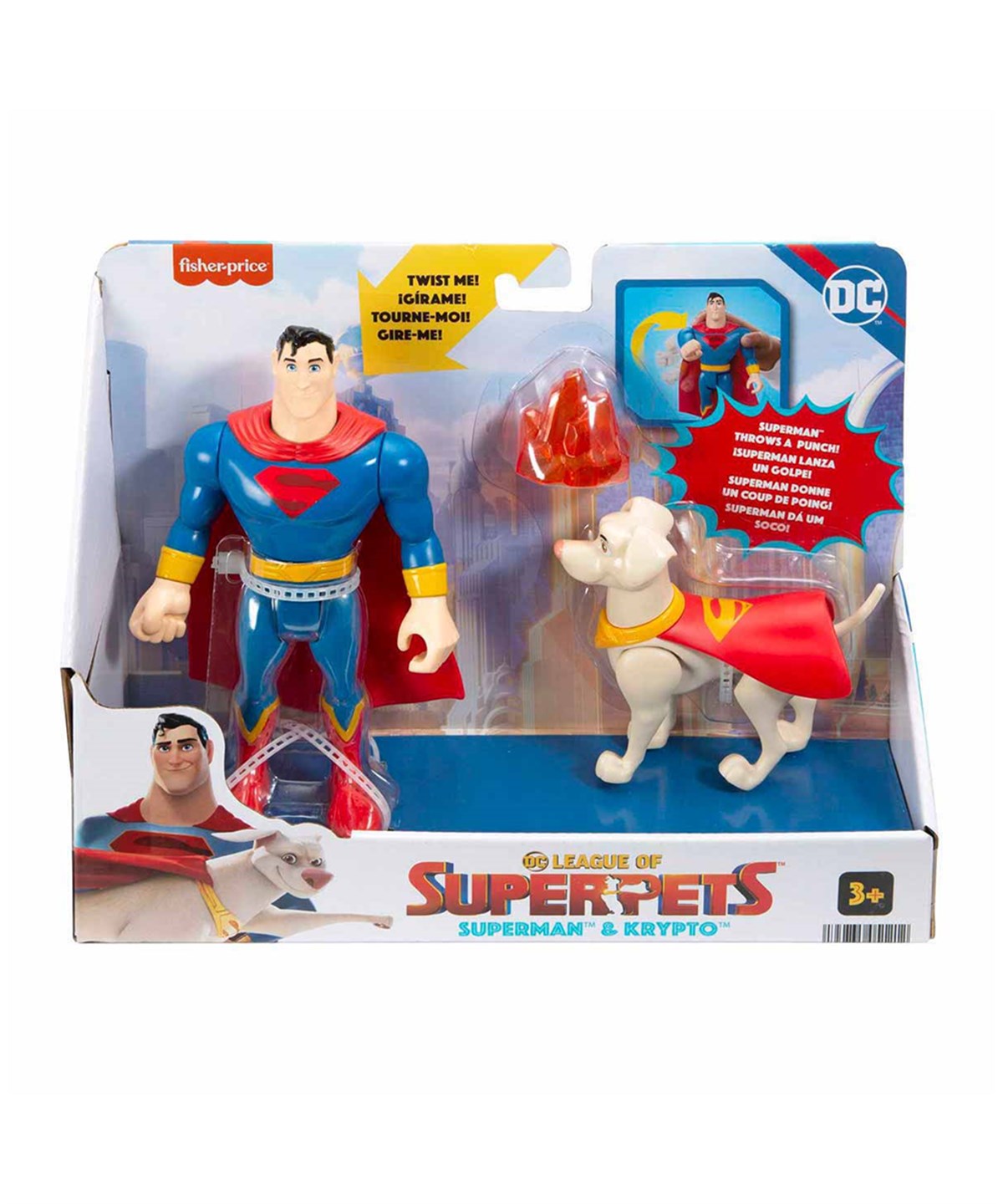 Kolleksiyon Karakterleri, Fisher Price, Imaginext DC League of Super Pets Kahramanlar ve Hayvanlar HGL01 HGL02 Superman & amp Krypto