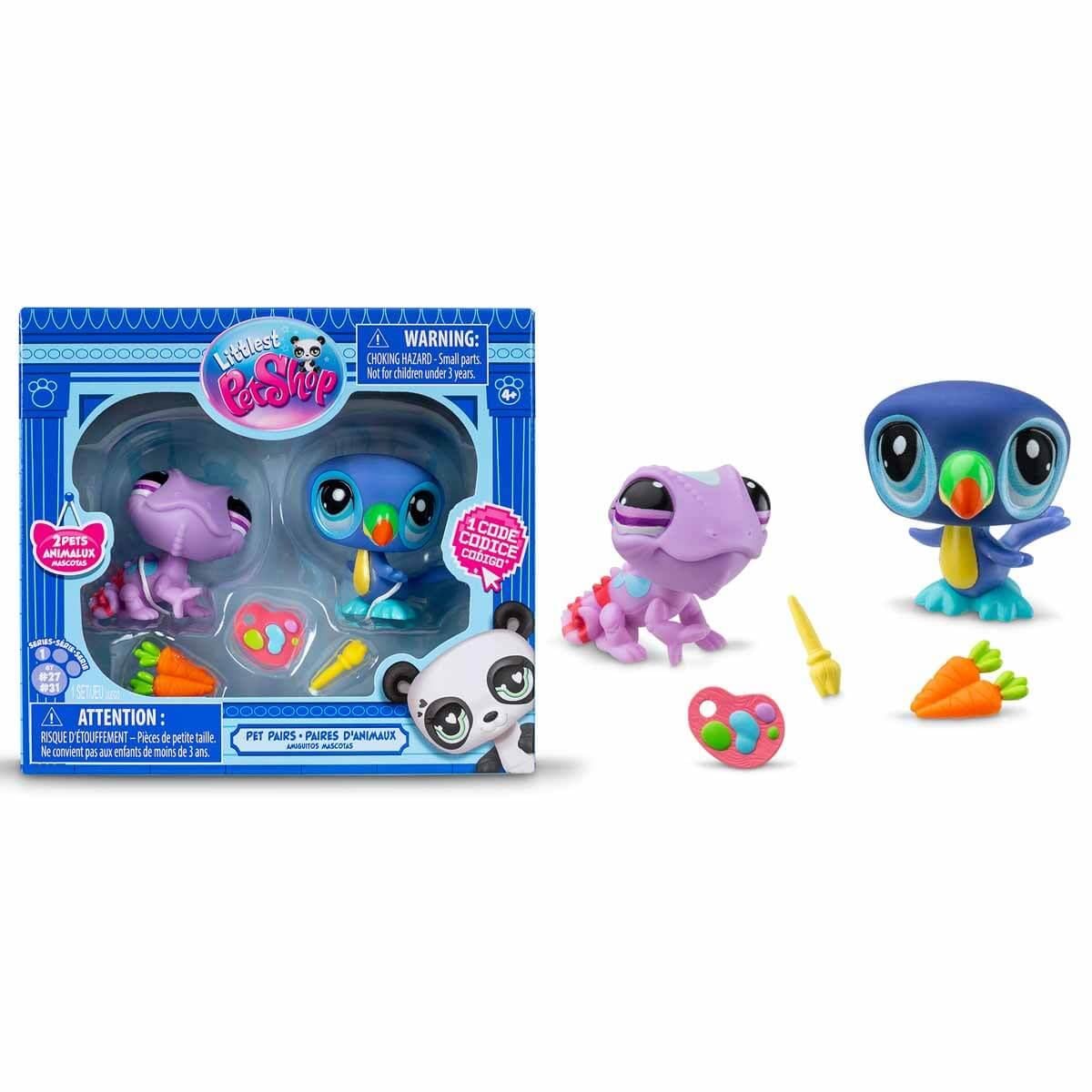 Kolleksiyon Karakterleri, Sunman, Littlest Pet Shop Minişler 2'li Figür Seti S1 S00005264 27&31 Bukalemun ve Kuş