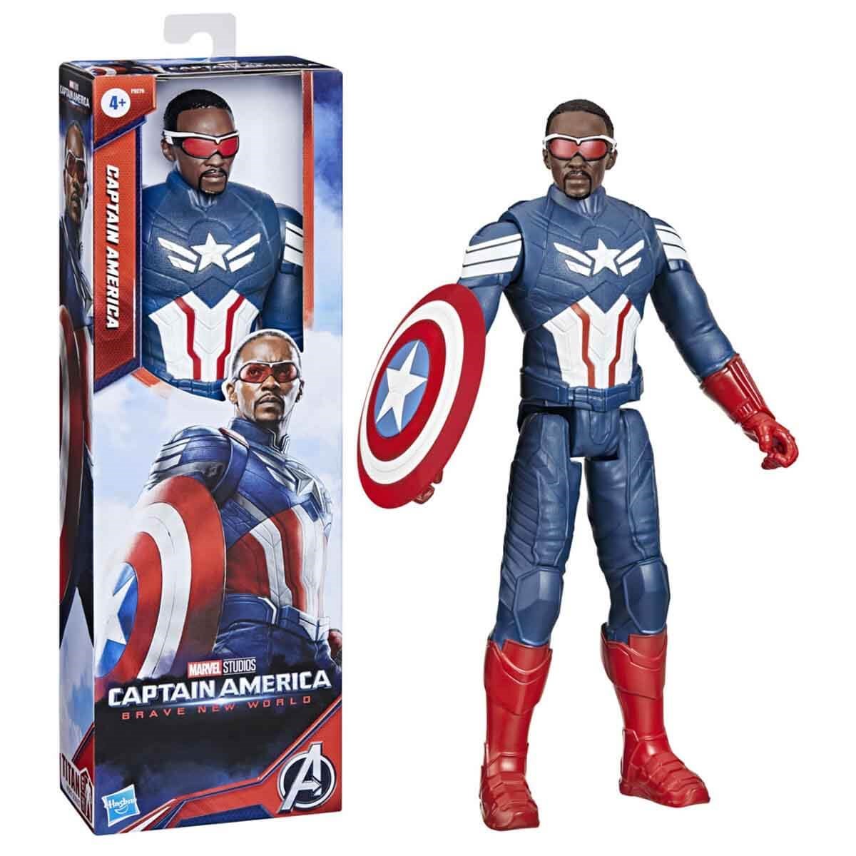 Kolleksiyon Karakterleri, Hasbro, Marvel Titan Hero Serisi Captain America Brave New World Aksiyon Figürü 30 cm F9276