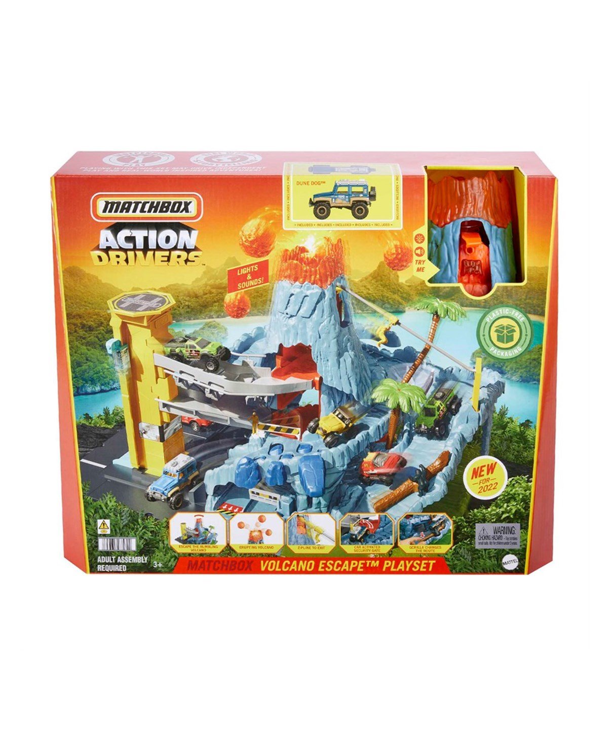 Kolleksiyon Karakterleri, MATCHBOX, Matchbox Aksiyon Sürücüleri Volkanik Alanda Macera Oyun Seti HHW21