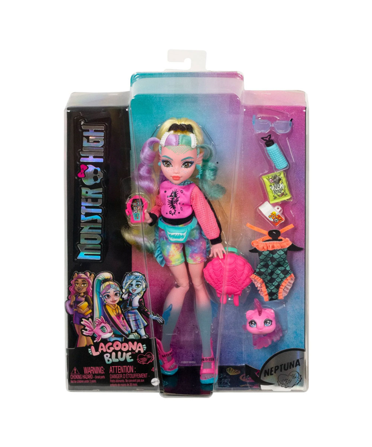 Kolleksiyon Karakterleri, Monster High, Monster High Ana Karakter Bebekler HPD53 HHK55 Lagoona Blue