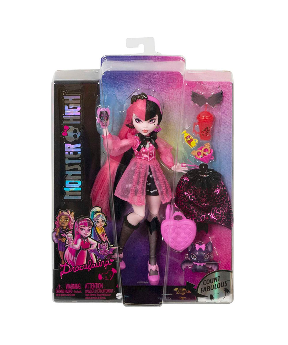 Kolleksiyon Karakterleri, Monster High, Monster High Ana Karakter Bebekler HPD53 HHK51 Draculaura
