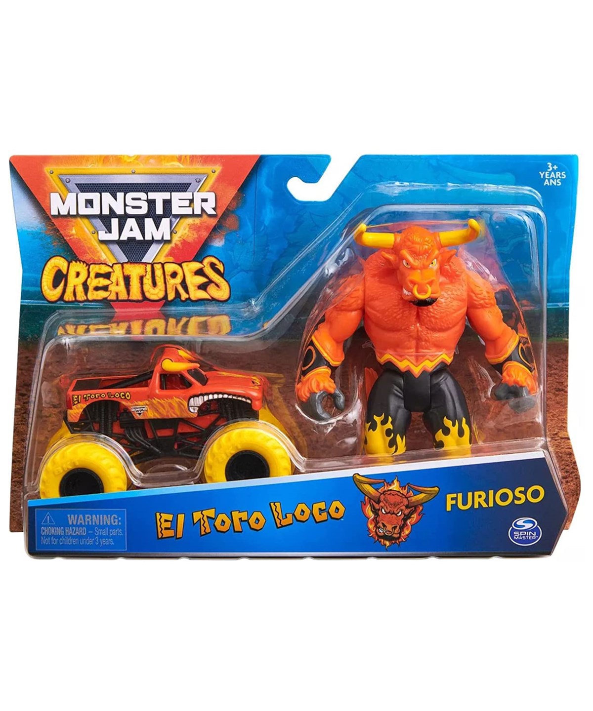Kolleksiyon Karakterleri, MONSTER JAM, Monster Jam 1:64 Araç ve Figür 81100 El Toro Loco ve Furioso 