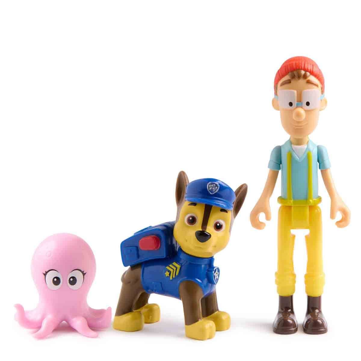 Kolleksiyon Karakterleri, Sunman, PAW Patrol 3'lü Figür Seti 67936 Chase Ve Cap'N Turbot