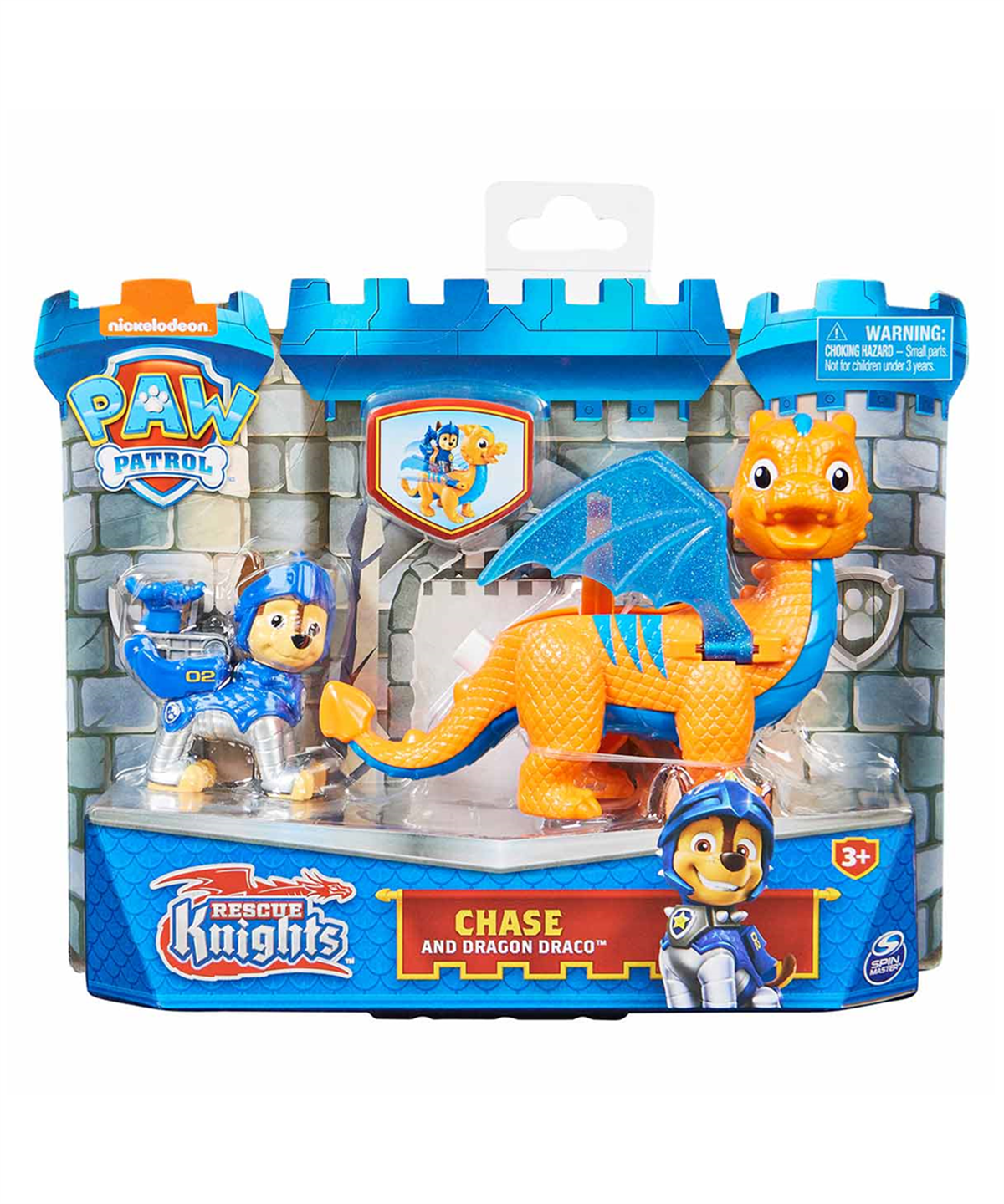 Kolleksiyon Karakterleri, PAW PETROL, Paw Patrol Rescue Knights Oyun Seti 33997 Chase And Dragon Draco