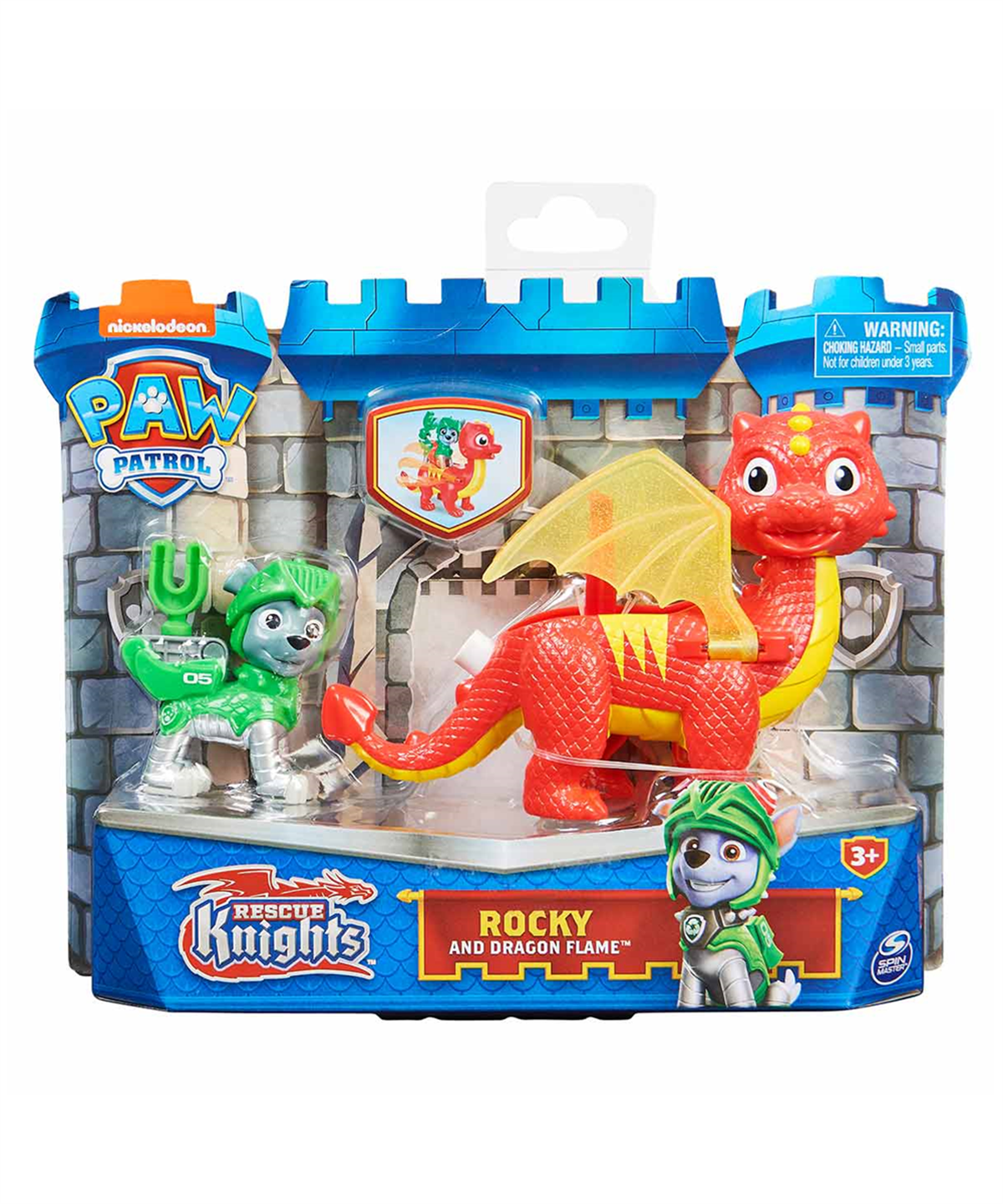 Kolleksiyon Karakterleri, PAW PETROL, Paw Patrol Rescue Knights Oyun Seti 33997 Rocky And Dragon Flame