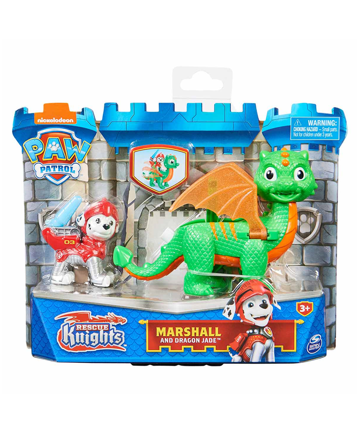 Kolleksiyon Karakterleri, PAW PETROL, Paw Patrol Rescue Knights Oyun Seti 33997 Marshall And Dragon Jade