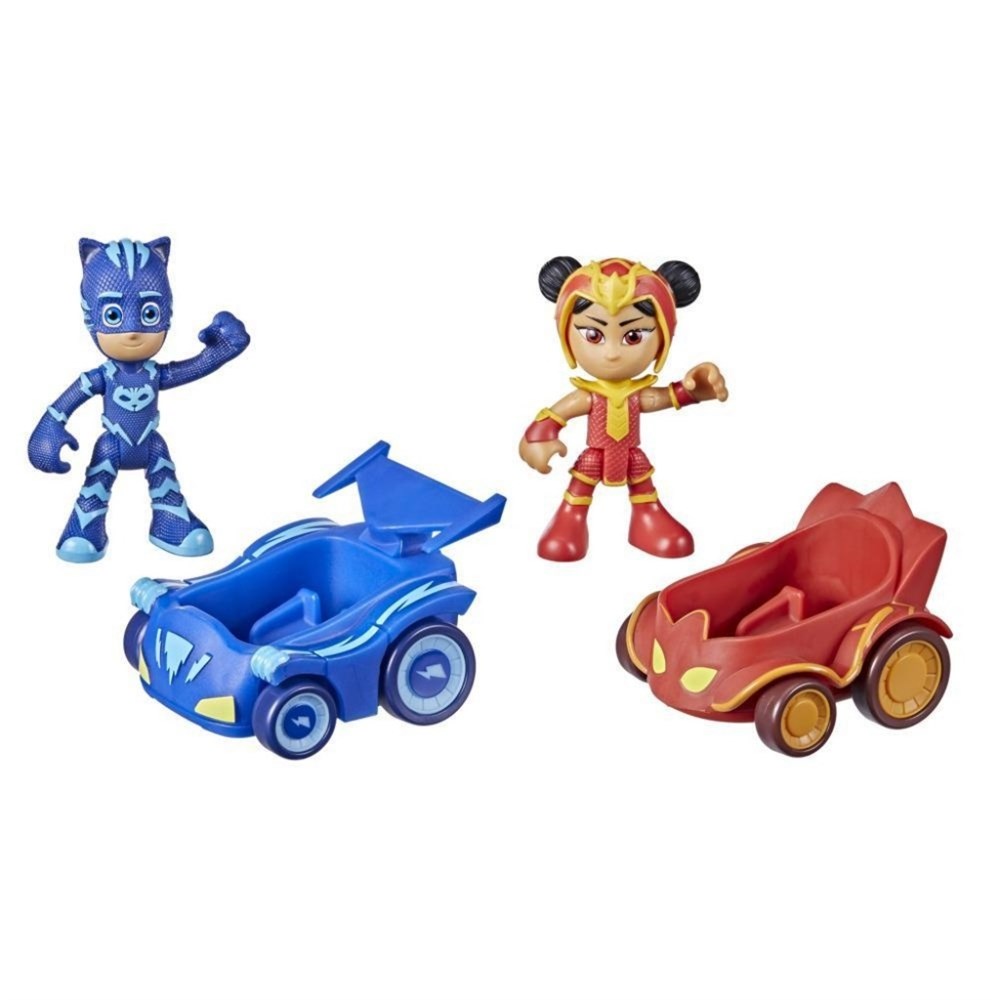 Kolleksiyon Karakterleri, Pijamaskeliler - PjMask, Pj Maskeliler 2'Li Figür Ve Araç Seti Catboy An Yu F2649 F2843