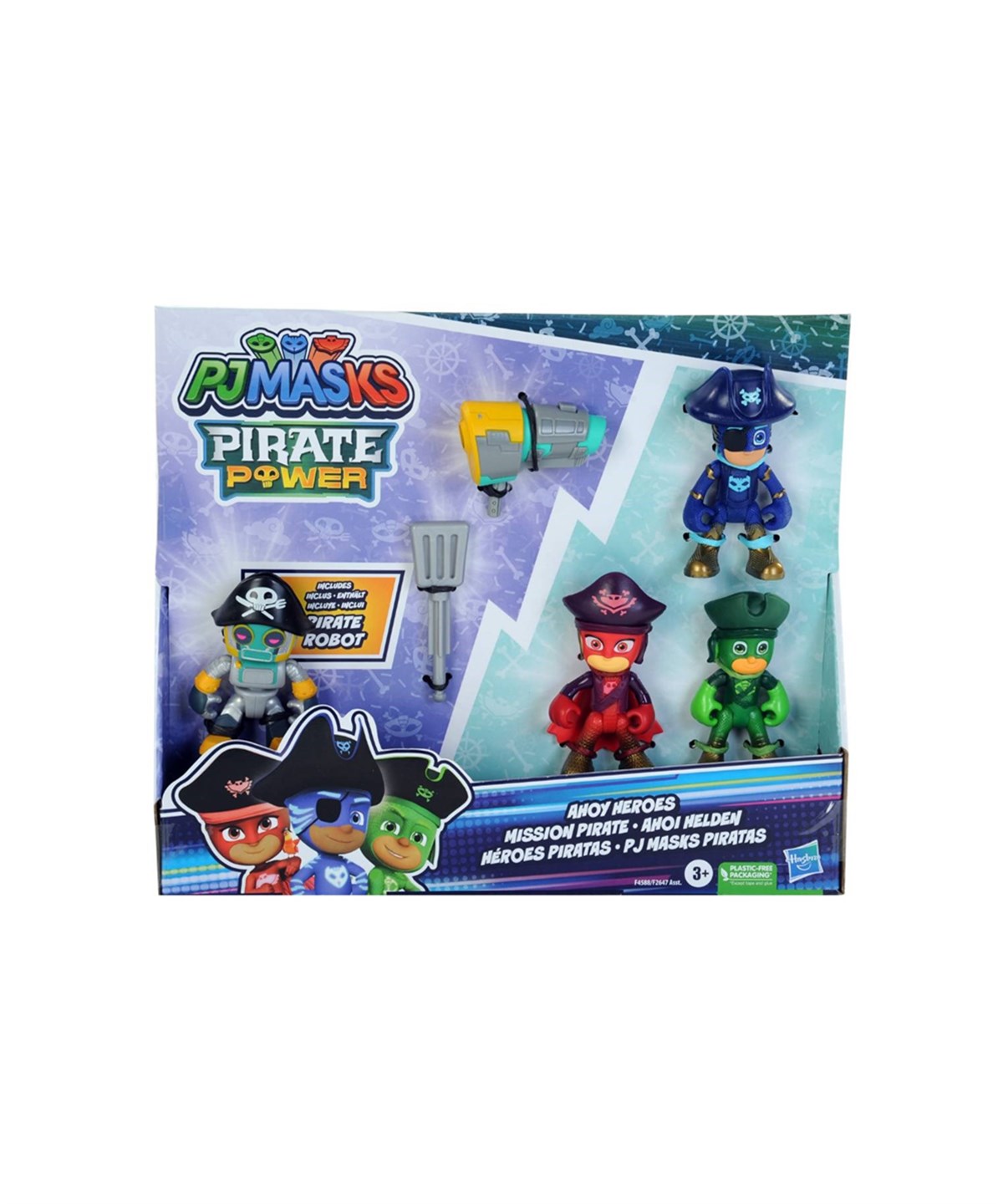 Kolleksiyon Karakterleri, Pijamaskeliler - PjMask, Pj Maskeliler 4'Lü Figür Seti PjMask F2647 F4588 Ahoy Heroes