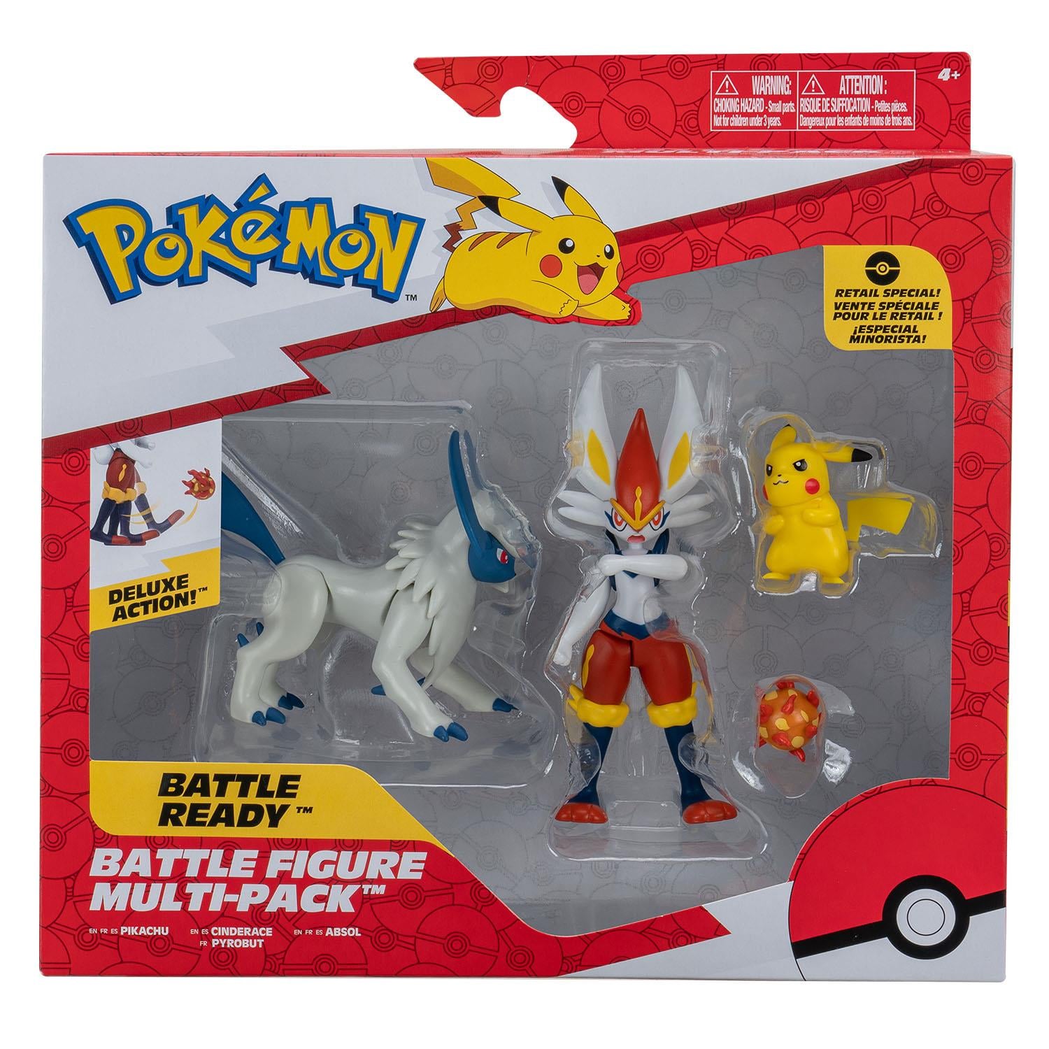 Kolleksiyon Karakterleri, NECOTOYS, Pokemon Battle Aksiyon Figür ve Figür 4'lü Set PKW2979