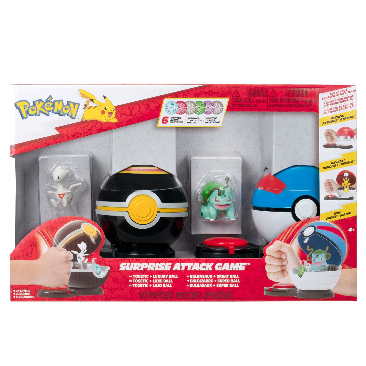 Kolleksiyon Karakterleri, NECOTOYS, Pokemon Sürpriz Atak Oyun Seti S4 - Togetic ve Bulbasaur PKW3651