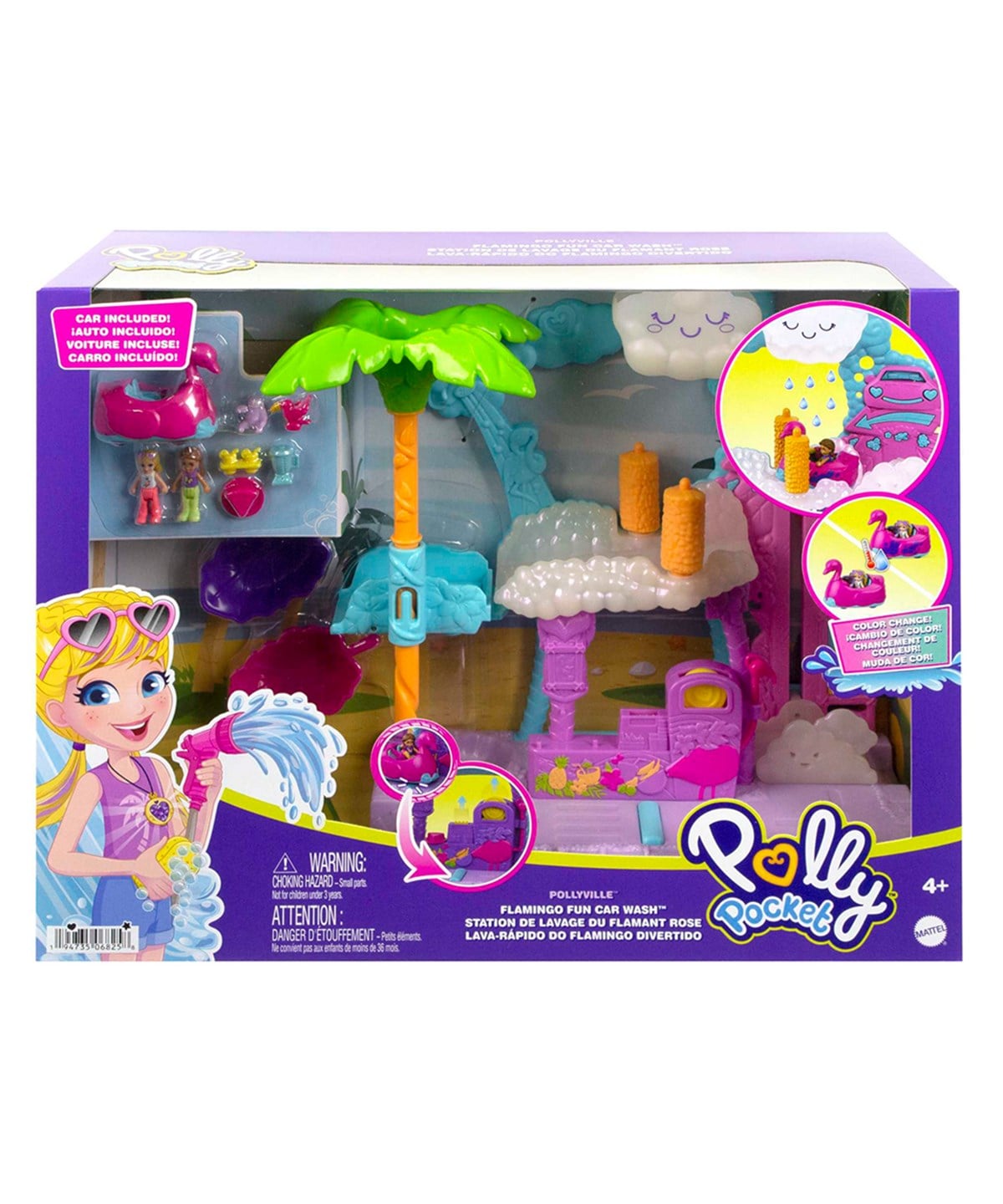 Kolleksiyon Karakterleri, Polly Pocket, Polly Pocket Flamingo Araba Su Eğlencesi HHJ05