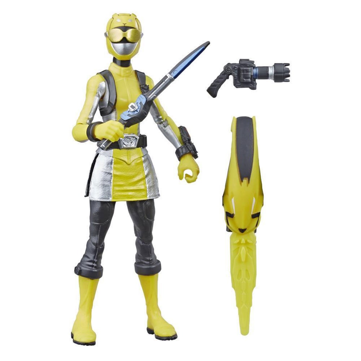 Kolleksiyon Karakterleri, Power Rangers, Power Ranger Beast Morphers Figür 15 cm E5915 E8637 Beast-X Yellow Ranger