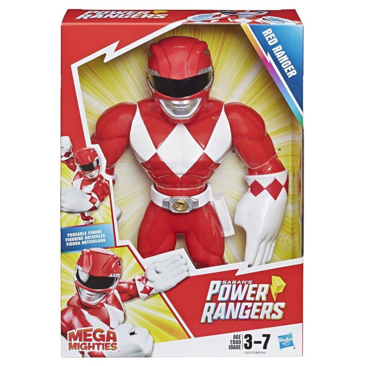 Kolleksiyon Karakterleri, Power Rangers, Power Rangers Mega Mighties Figür E5869 E5872 Red  Ranger
