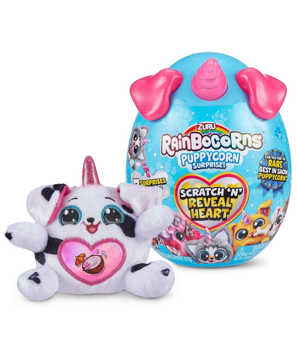 Kolleksiyon Karakterleri, Giochi Preziosi, Rainbocorns Puppycorn Sürpriz S2 RAR13000 29073 Turuncu Boynuz