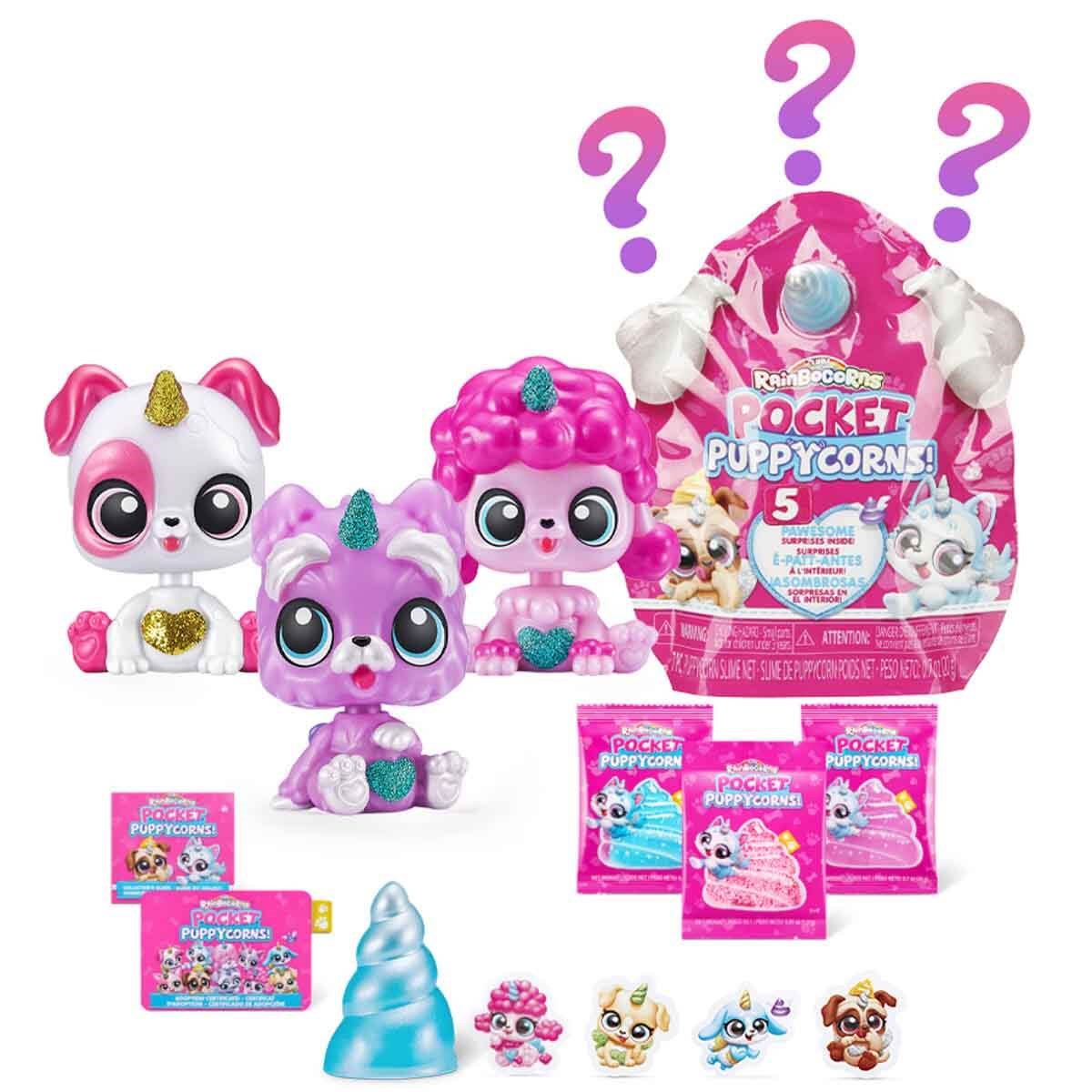 Kolleksiyon Karakterleri, Giochi Preziosi, Rainbocorns Pocket Sürpriz Mini Figür S1 Sürpriz Paket RAR24000 Mavi Boynuz