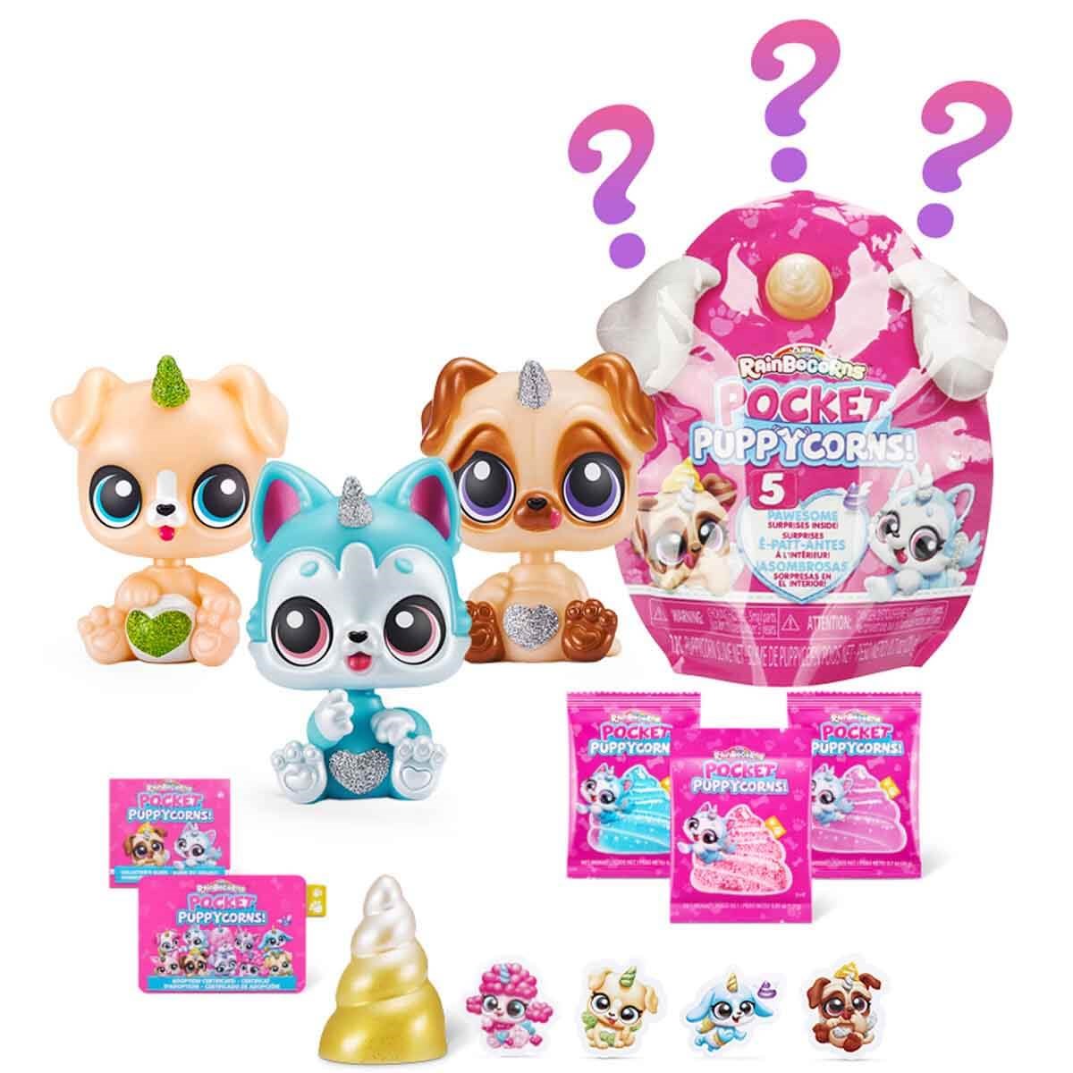 Kolleksiyon Karakterleri, Giochi Preziosi, Rainbocorns Pocket Sürpriz Mini Figür S1 Sürpriz Paket RAR24000 Sarı Boynuz