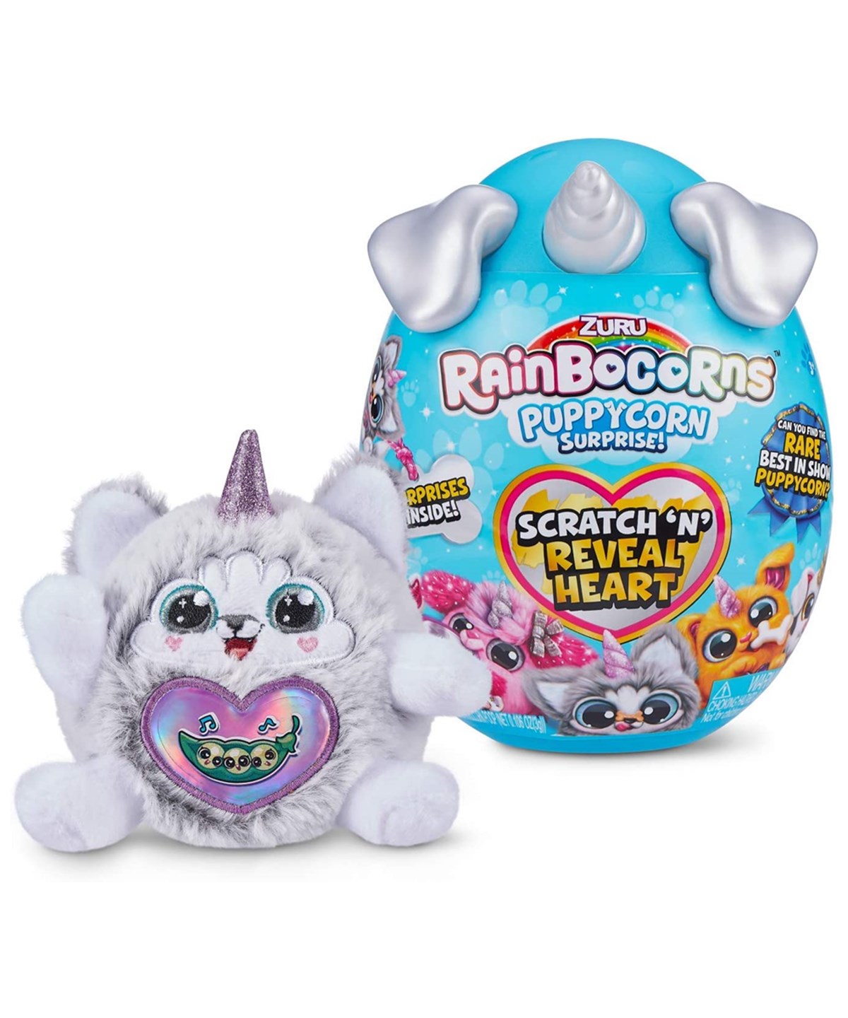 Kolleksiyon Karakterleri, Giochi Preziosi, Rainbocorns Puppycorn Sürpriz S2 RAR13000 29073 Beyaz Boynuz