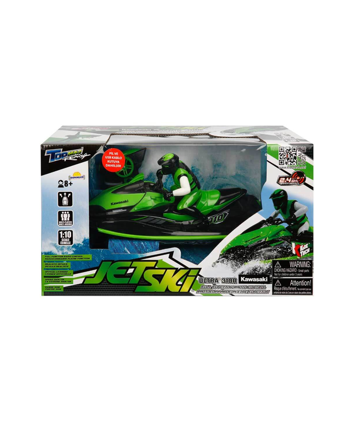 Kumandalı Arabalar, Sunman, 1:10 Uzaktan Kumandalı Jetski Kawasaki