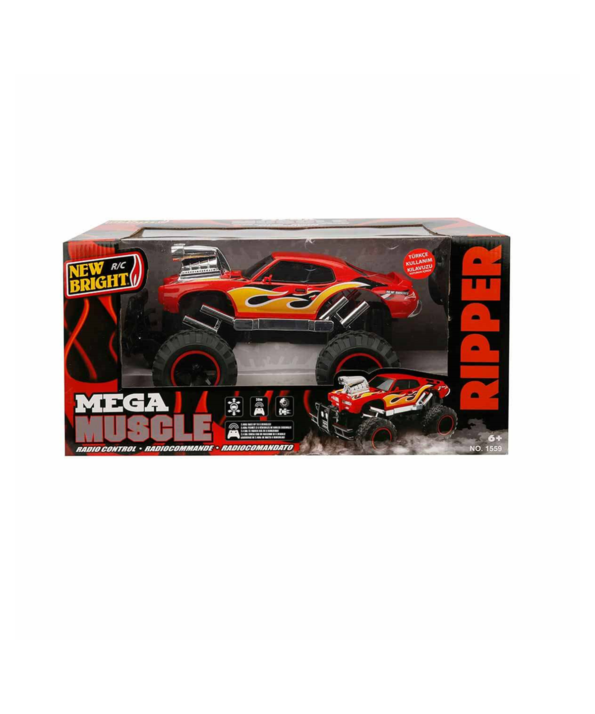 Kumandalı Arabalar, Sunman, 1:15 Mega Muscle Ripper Uzaktan Kumandalı Araba 29 cm 15591 Kırmızı