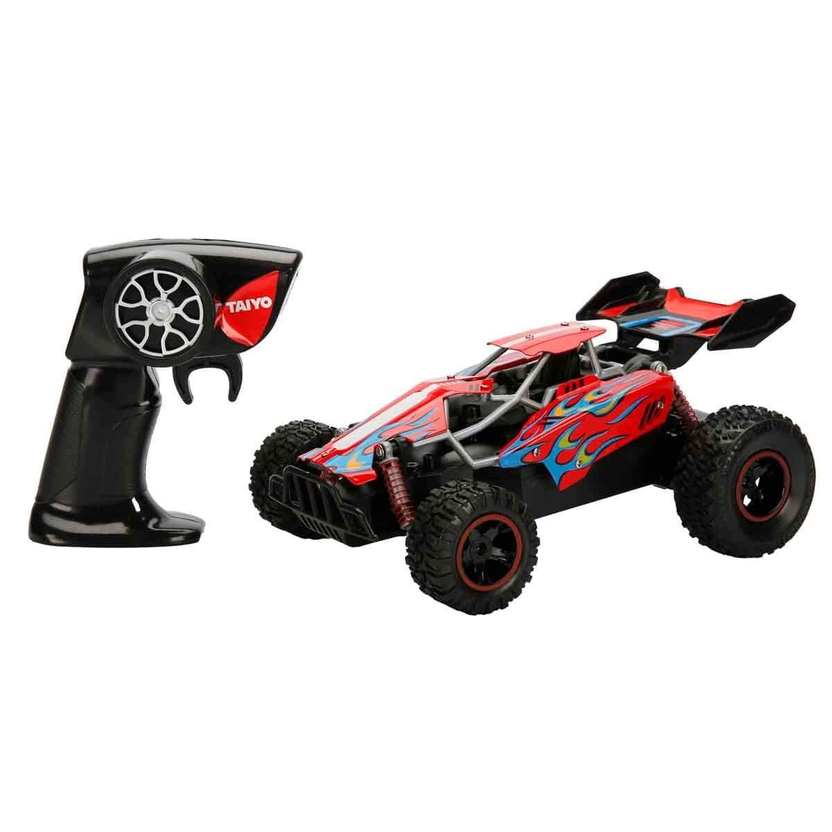 Kumandalı Arabalar, Sunman, 1:18 Metal Racer USB Şarjlı Uzaktan Kumandalı Araba S00041522 Kırmızı Alev Desenli