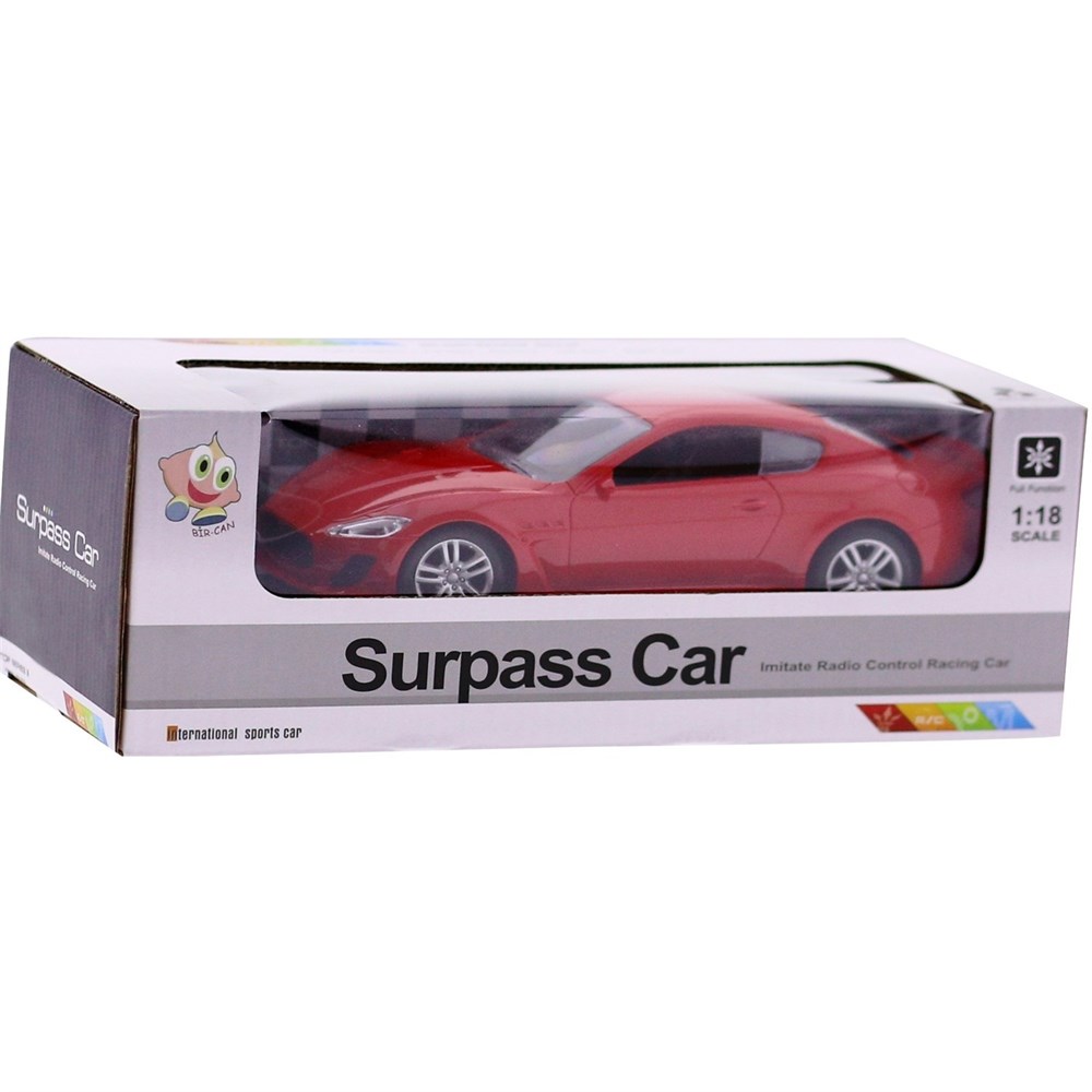 Kumandalı Arabalar, Bir-Can, 1:18 Uzaktan Kumandalı Şarjlı Spor Araba Lüks Kırmızı 97273