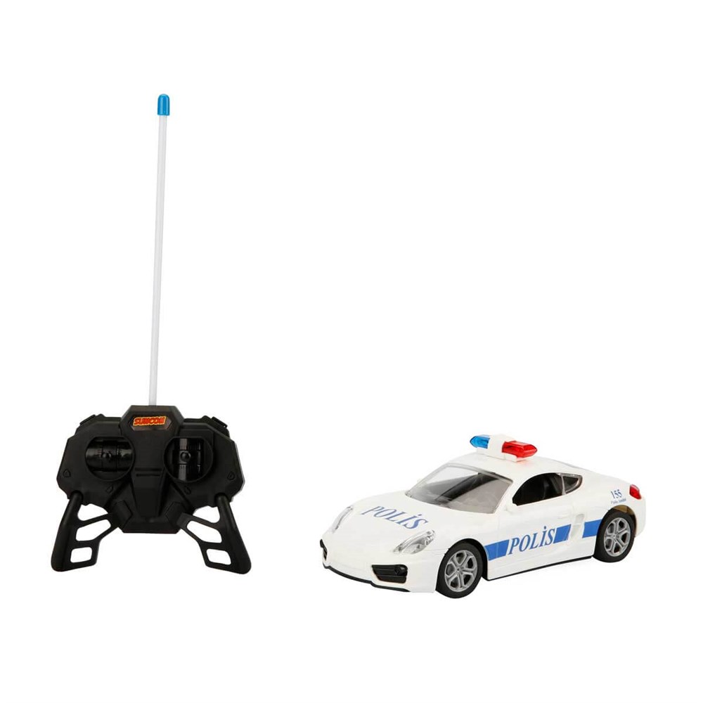 Kumandalı Arabalar, Sunman, 1:20 Uzaktan Kumandalı Suncon Usb Şarjlı Polis Arabası 20 cm 29947 Beyaz 1