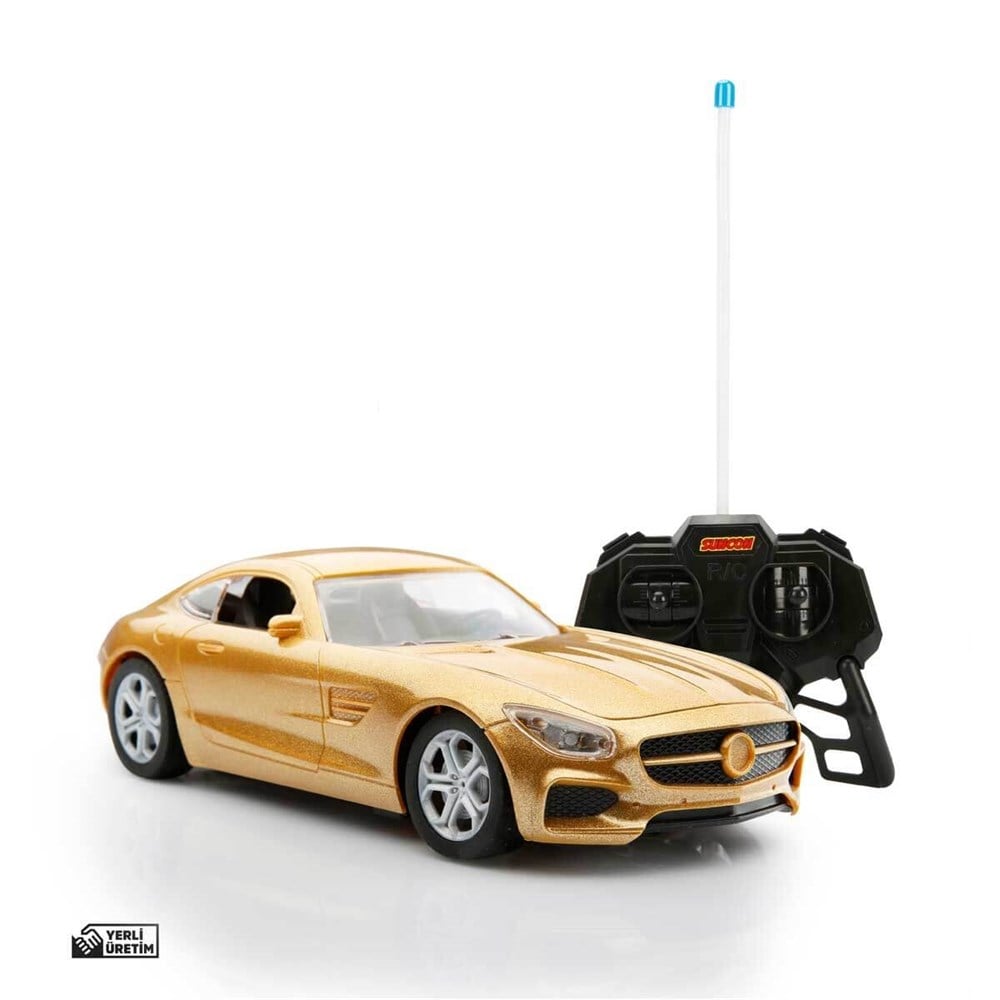 Kumandalı Arabalar, Sunman, 1:20 Uzaktan Kumandalı Suncon Spor Araba Metalik Renk Altın Sarısı 28803
