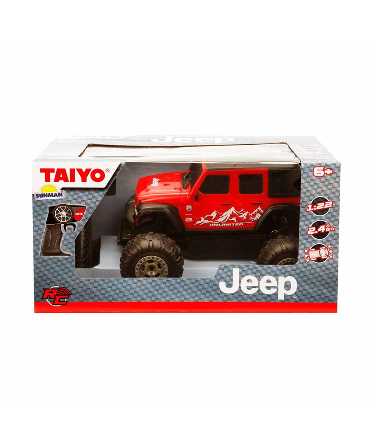 Kumandalı Arabalar, Sunman, 1:22 Taiyo Jeep Uzaktan Kumandalı Araba 15014 Jeep Wrangler Sahara Unlimited