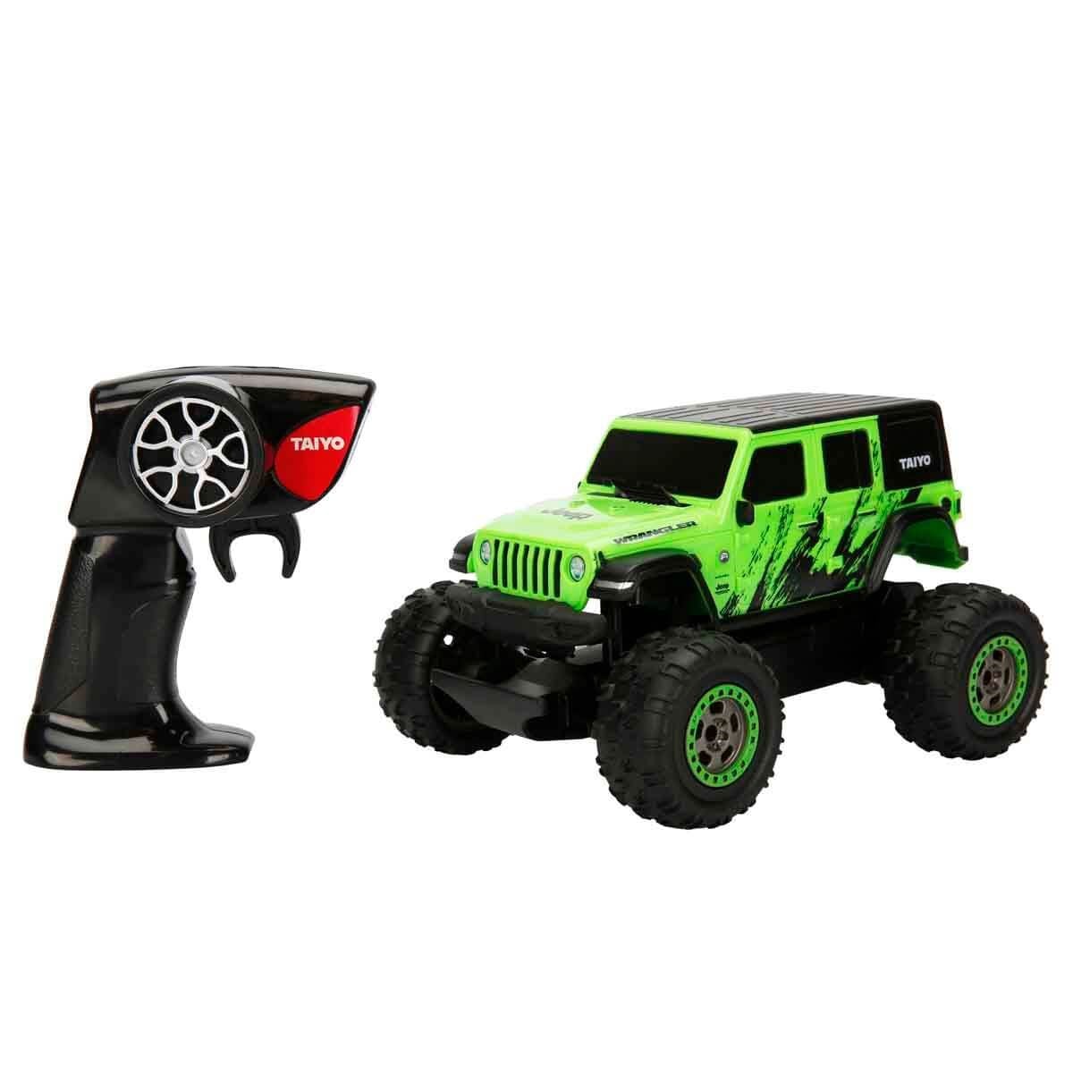 Kumandalı Arabalar, Sunman, 1:22 Taiyo Jeep Uzaktan Kumandalı Araba 15014 Jeep Wrangler Yeşil S00041454