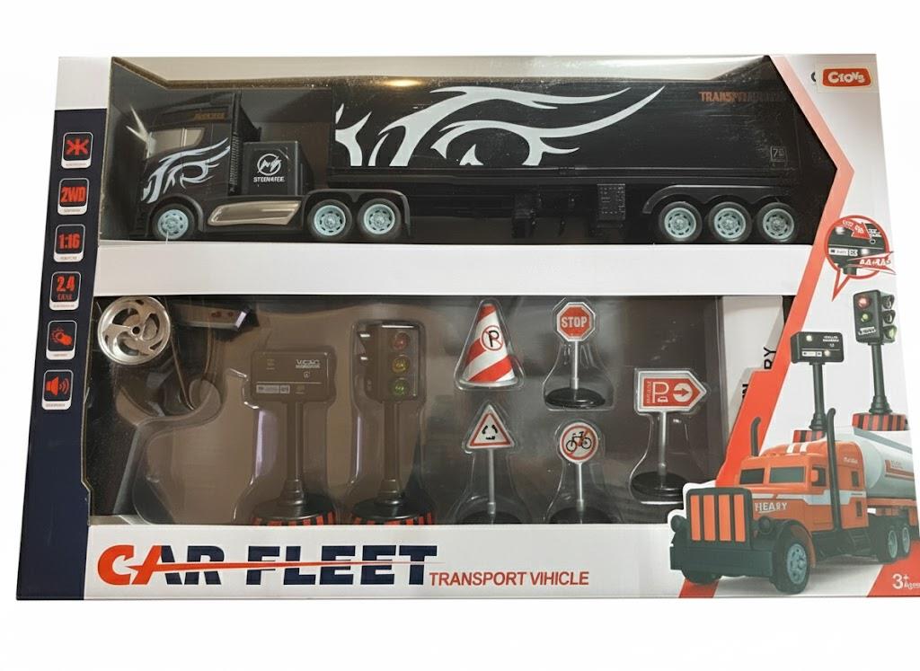 Kumandalı Arabalar, Ceren, CTOY 1:16 Sesli ve Işıklı Uzaktan Kumandalı Trafik Setli Tır