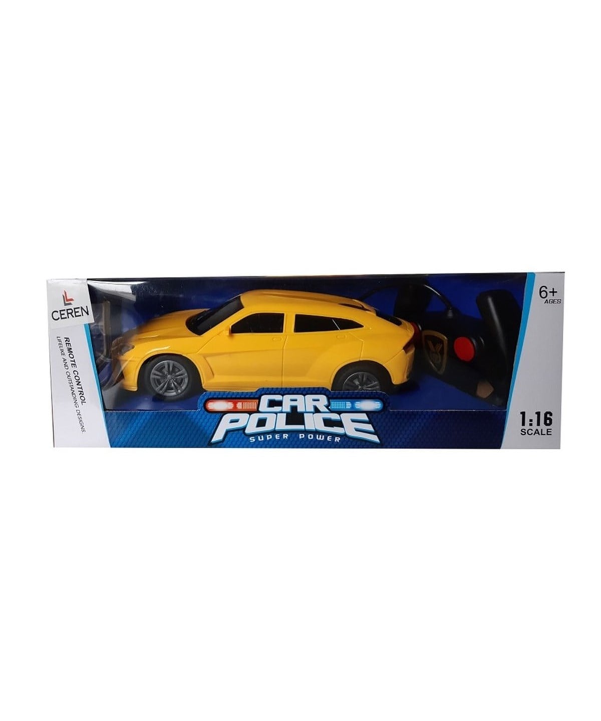 Kumandalı Arabalar, Ceren, CTOY Uzaktan Kumandalı Model Araba 1:16 Sarı 08388