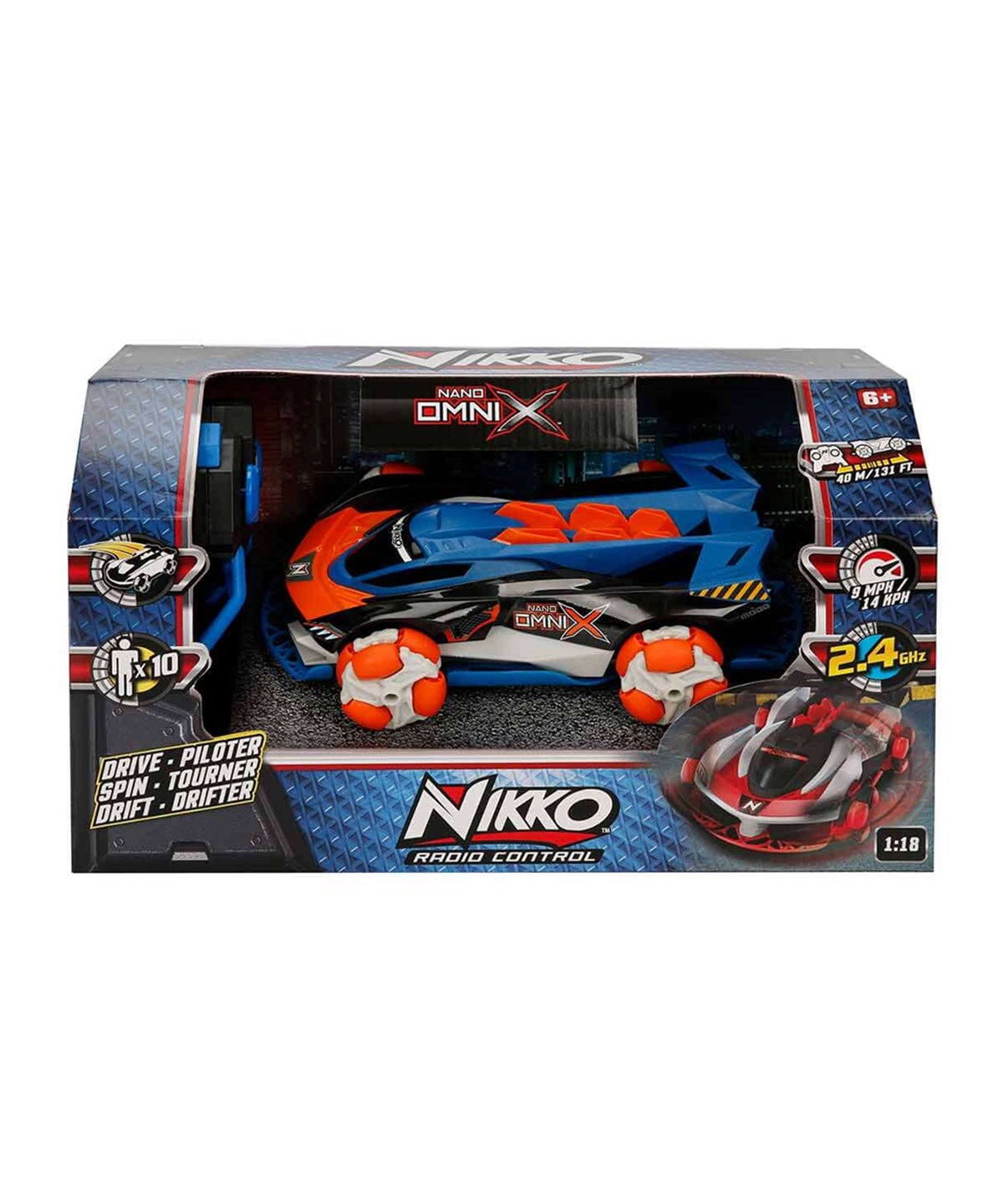 Kumandalı Arabalar, Sunman, Nikko 1:18 Nano OmniX Uzaktan Kumandalı Araba 02006 Turuncu
